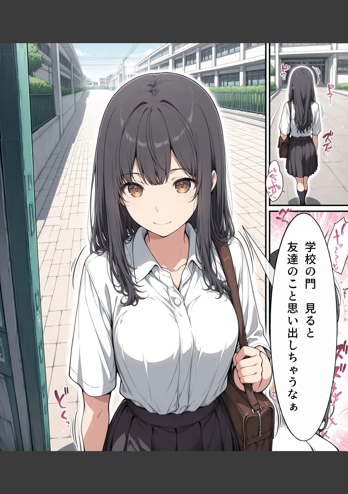 「真面目な女子校生が朝の満員電車で執拗に痴●された話【モザイク版】」（かわいいラボ） 試し読み 8ページ目