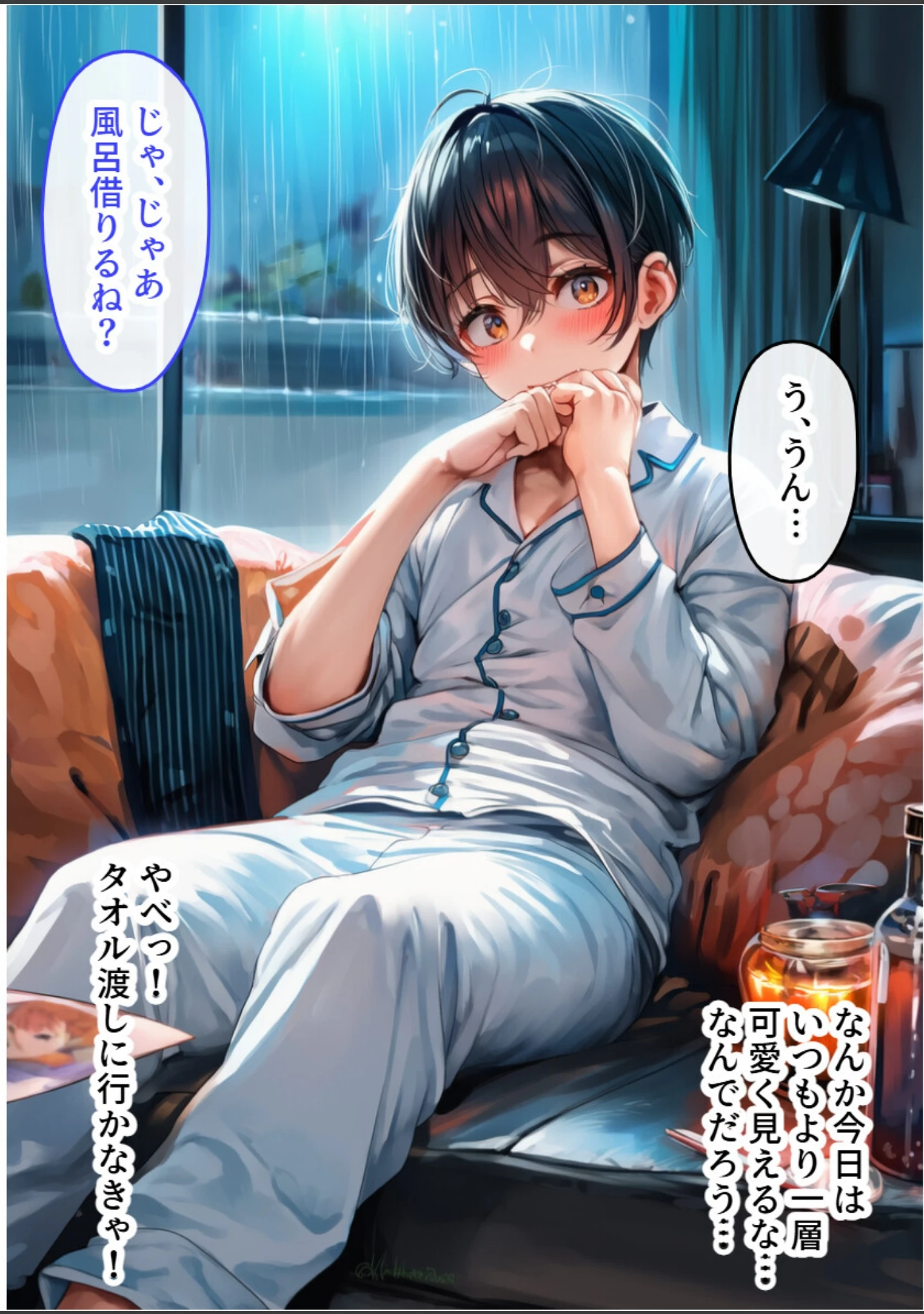 「幼なじみは隠れ巨乳！テニス部で一番かわいいボーイッシュ少女とイチャラブSEX【モザイク版】（単話）」（黒糖サムライ） 試し読み 13ページ目
