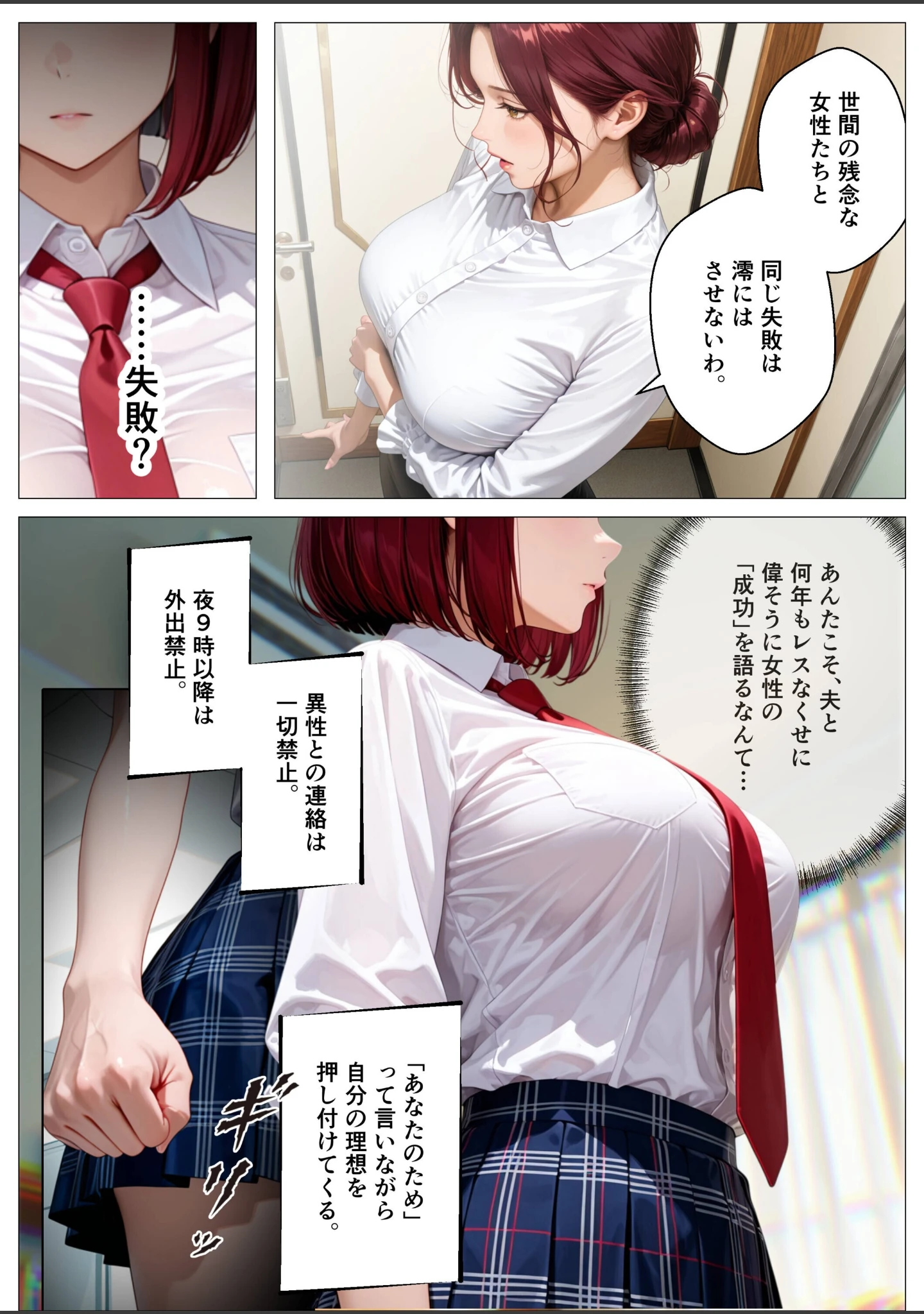 「家族乗っ取り計画 〜厳格母を完全支配し家族を乗っ取ってみた〜【モザイク版】」（オナット製造） 試し読み 4ページ目