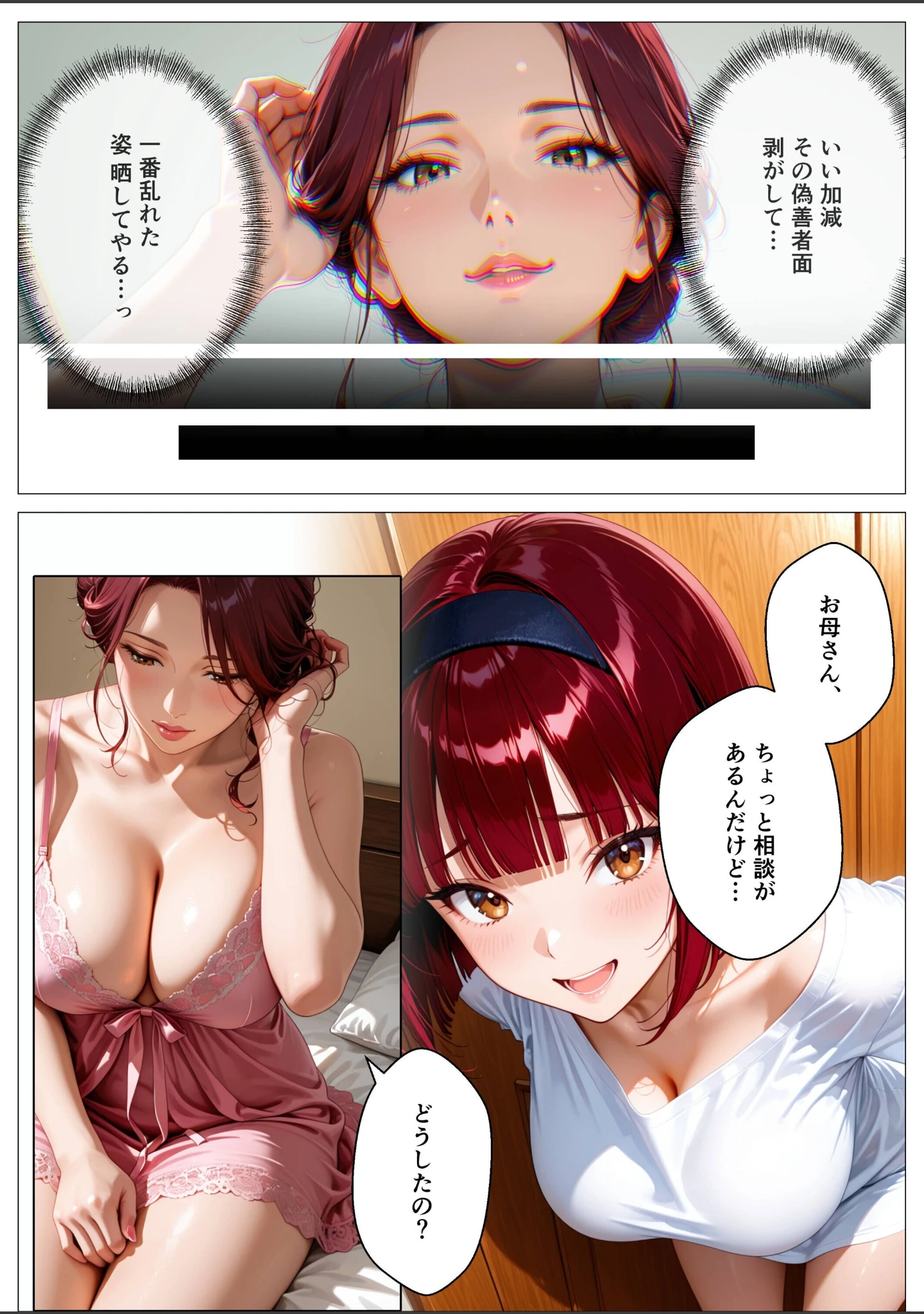 「家族乗っ取り計画 〜厳格母を完全支配し家族を乗っ取ってみた〜【モザイク版】」（オナット製造） 試し読み 6ページ目