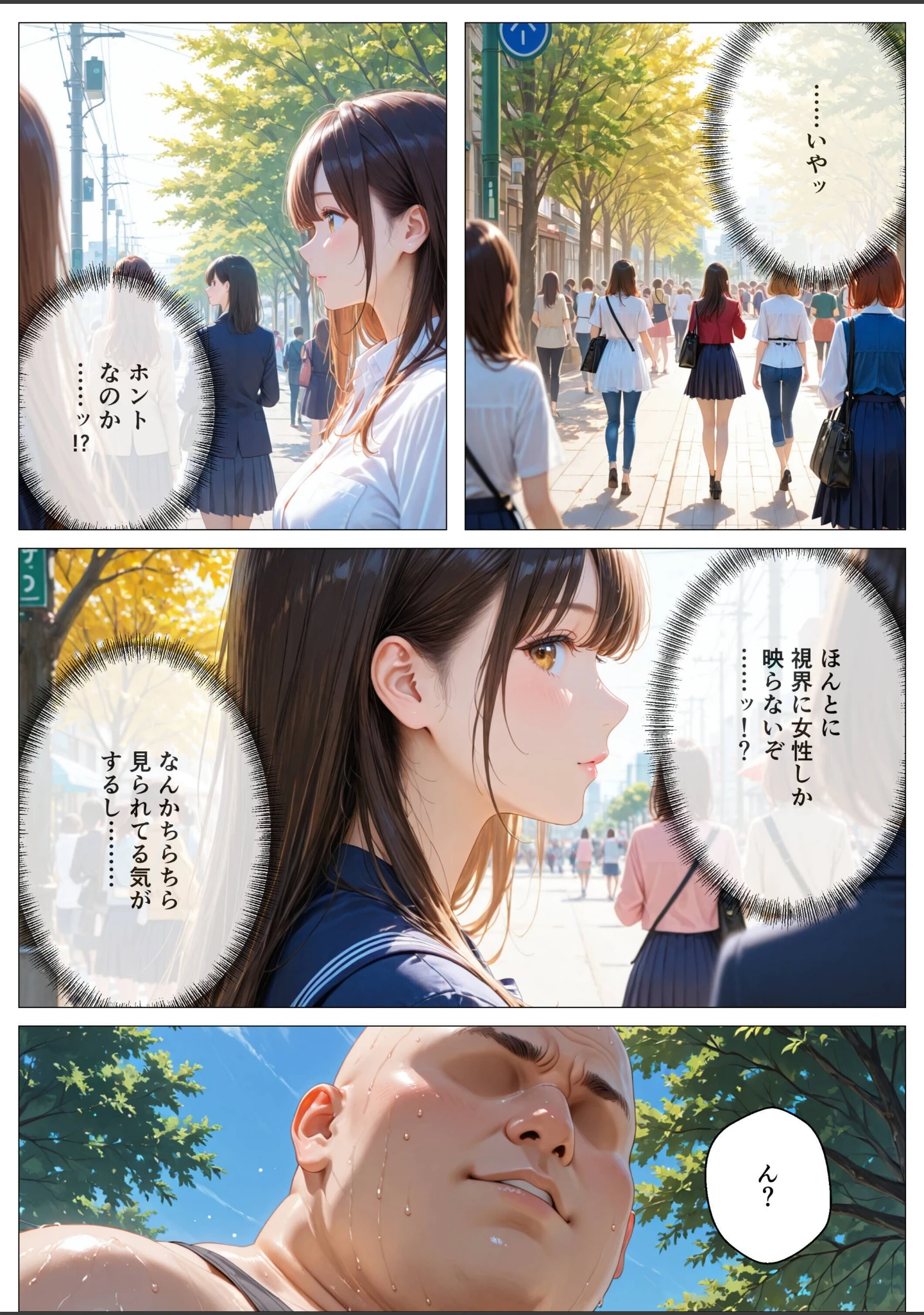 「精子至上主義 〜いかなる非同意性行為も正当化される街〜【モザイク版】」（オナット製造） 試し読み 13ページ目