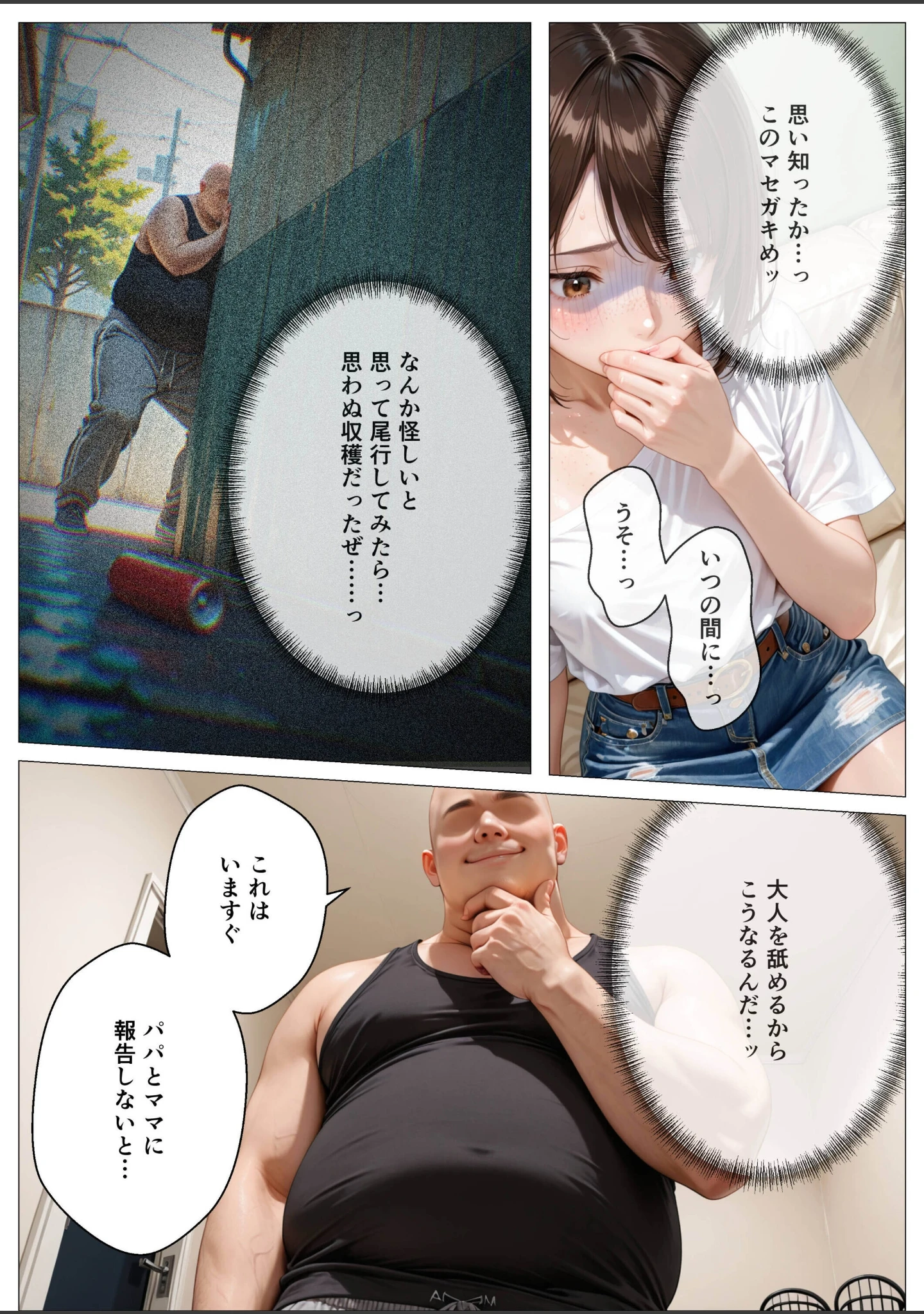 「パンチラで誘惑してくるクソ生意気なそばかす姪っ子の弱みを握り調教した話【モザイク版】」（オナット製造） 試し読み 11ページ目