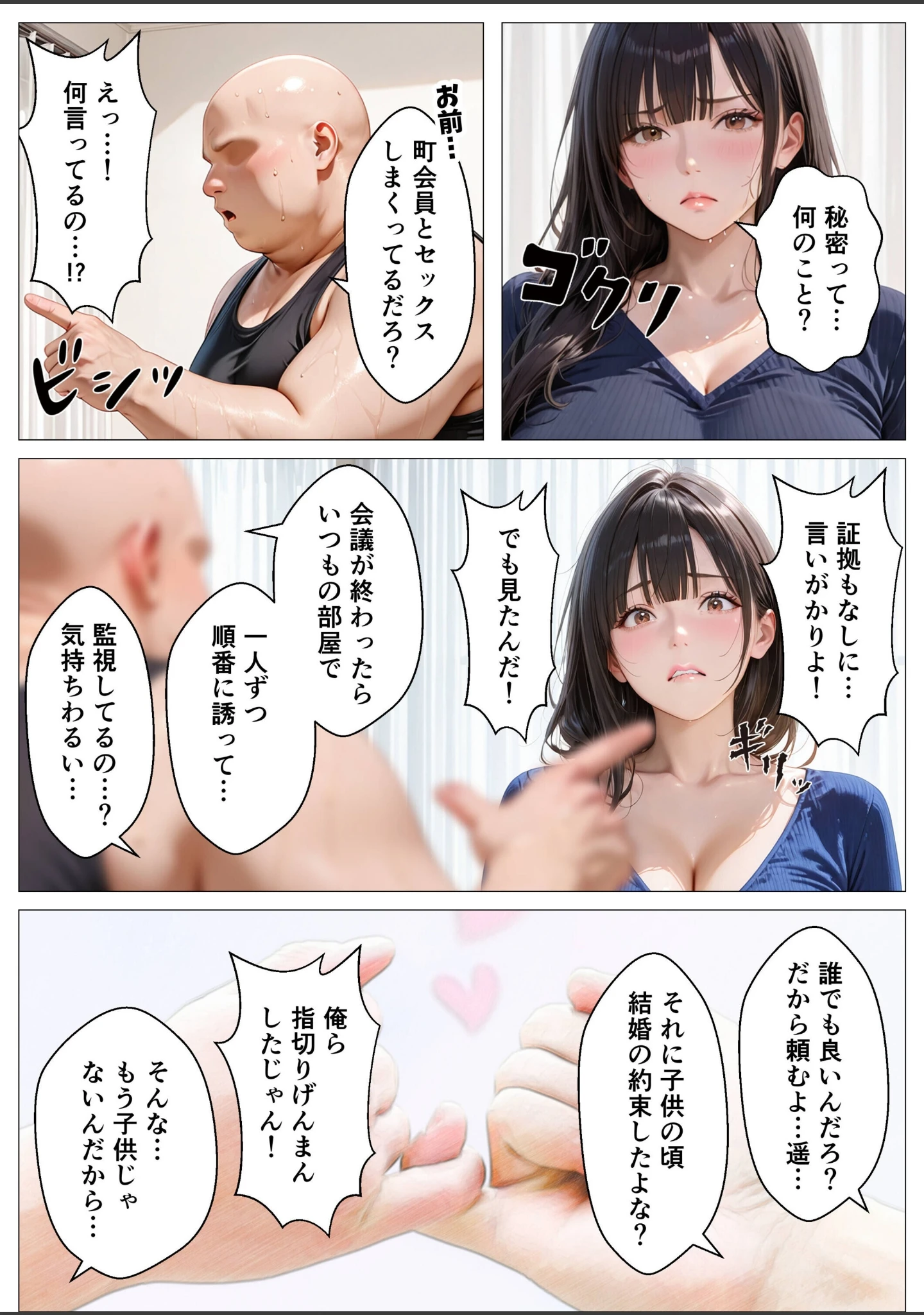 「町内会の肉便器妻 〜大嫌いなキモ幼馴染の絶倫デカチンで完全に堕ちるまで〜【モザイク版】」（オナット製造） 試し読み 12ページ目