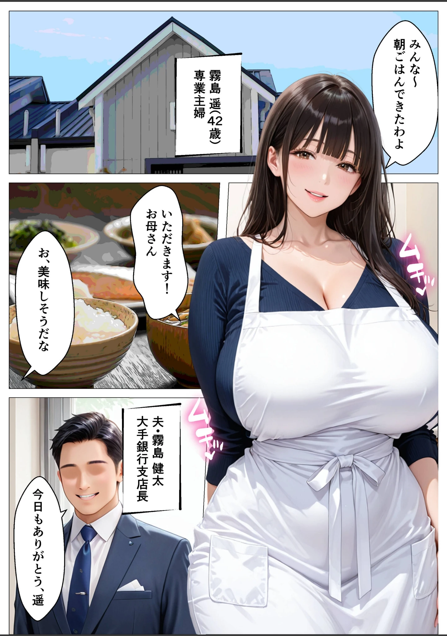 「町内会の肉便器妻 〜大嫌いなキモ幼馴染の絶倫デカチンで完全に堕ちるまで〜【モザイク版】」（オナット製造） 試し読み 2ページ目