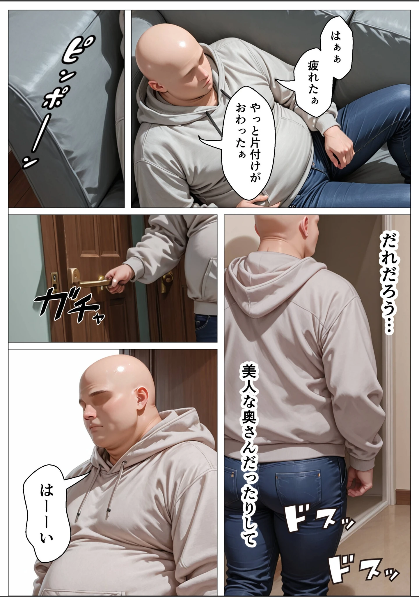 「俺のアパートはチンポの長さで序列が決まる世界【モザイク版】」（オナット製造） 試し読み 2ページ目