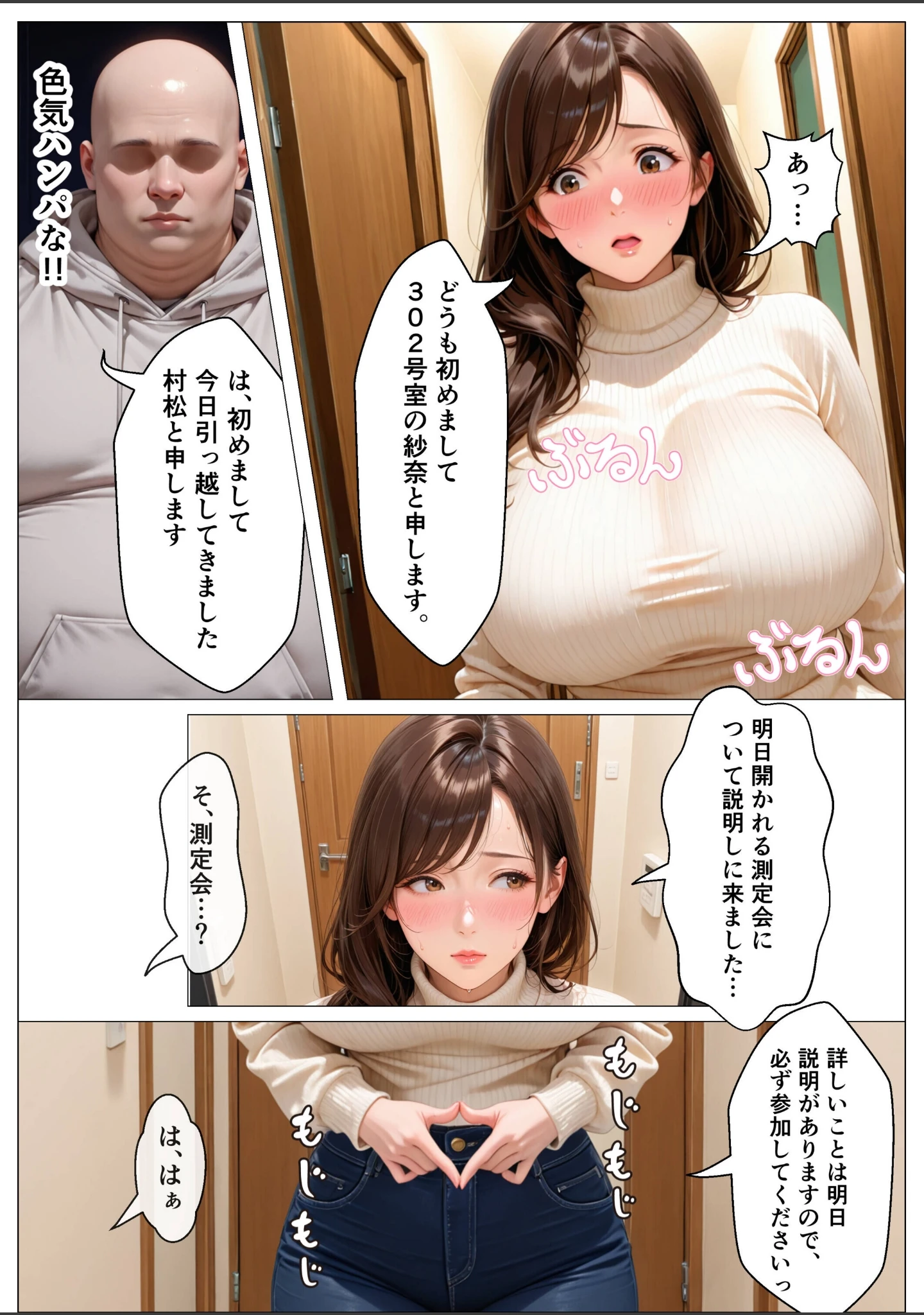 「俺のアパートはチンポの長さで序列が決まる世界【モザイク版】」（オナット製造） 試し読み 3ページ目