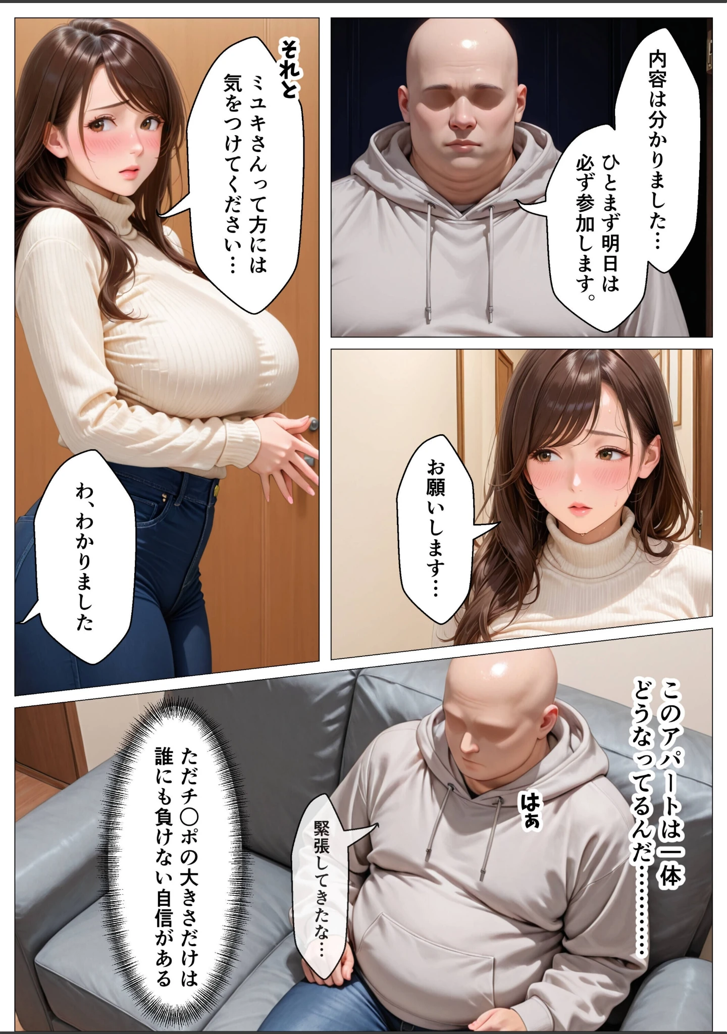 「俺のアパートはチンポの長さで序列が決まる世界【モザイク版】」（オナット製造） 試し読み 5ページ目