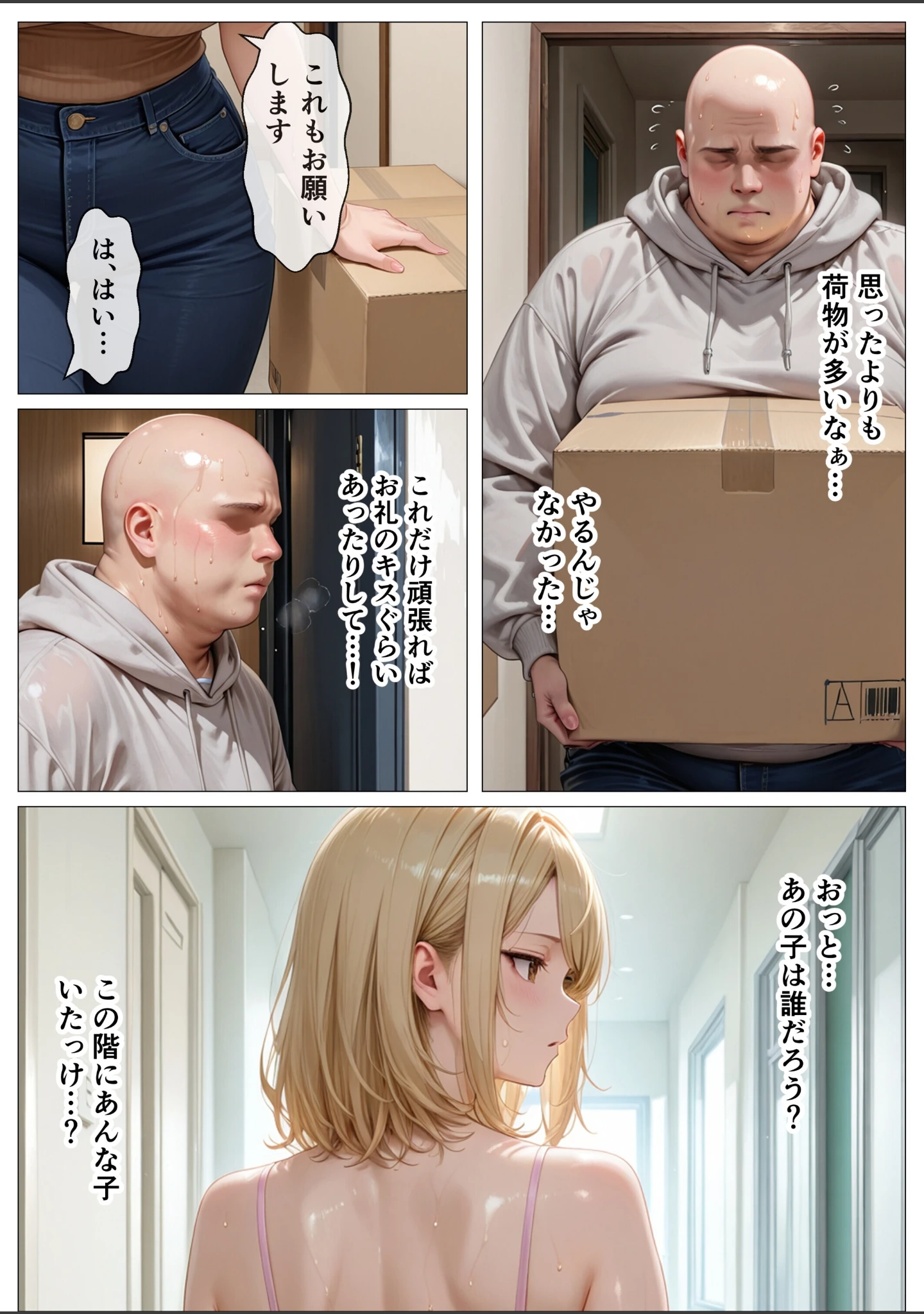 「隣室に越してきた母娘をデカチン生ハメで即発情堕ちさせた話【モザイク版】」（オナット製造） 試し読み 3ページ目