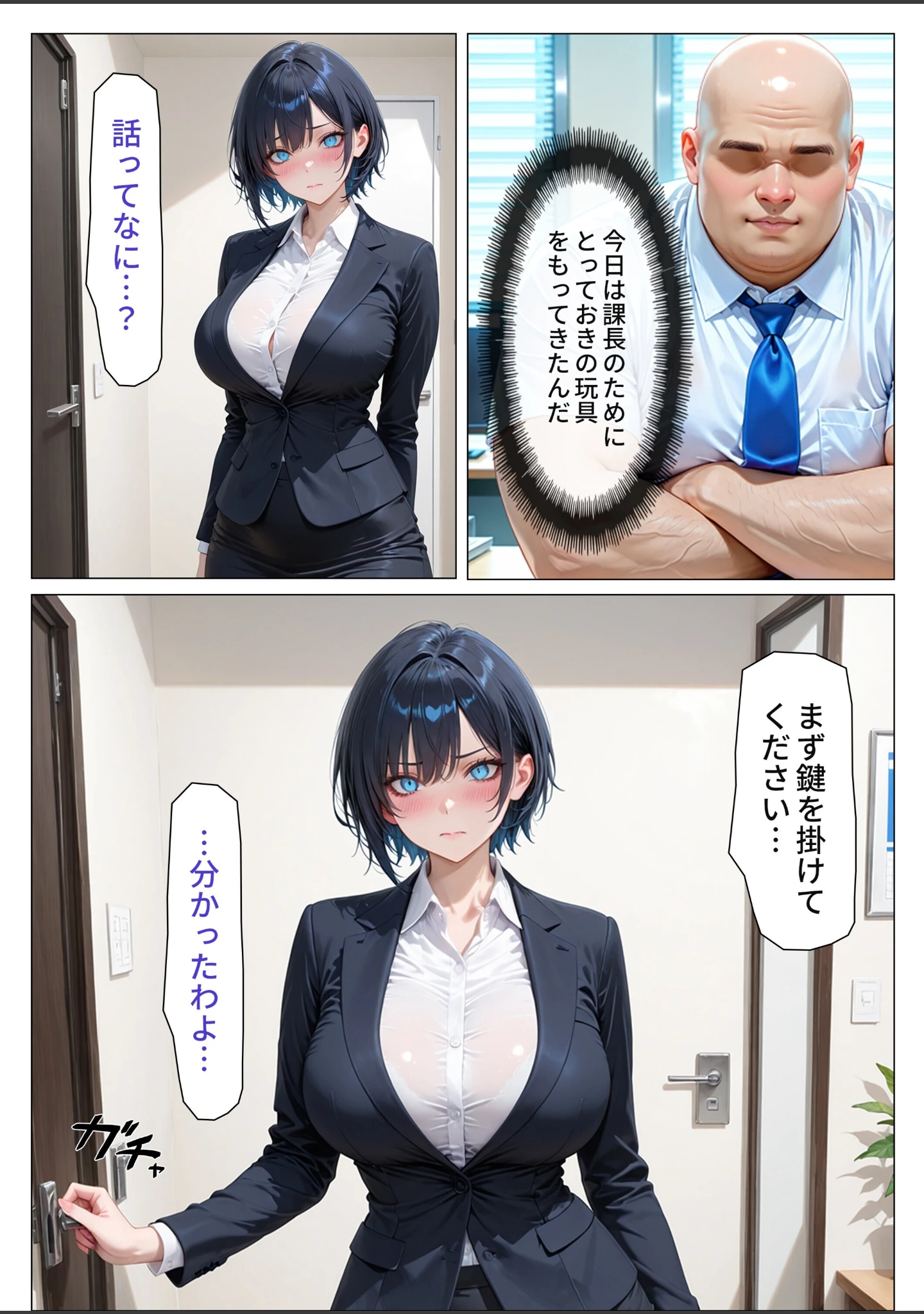 「デリヘル呼んだら性悪上司が来た【社内調教編】【モザイク版】」（オナット製造） 試し読み 6ページ目