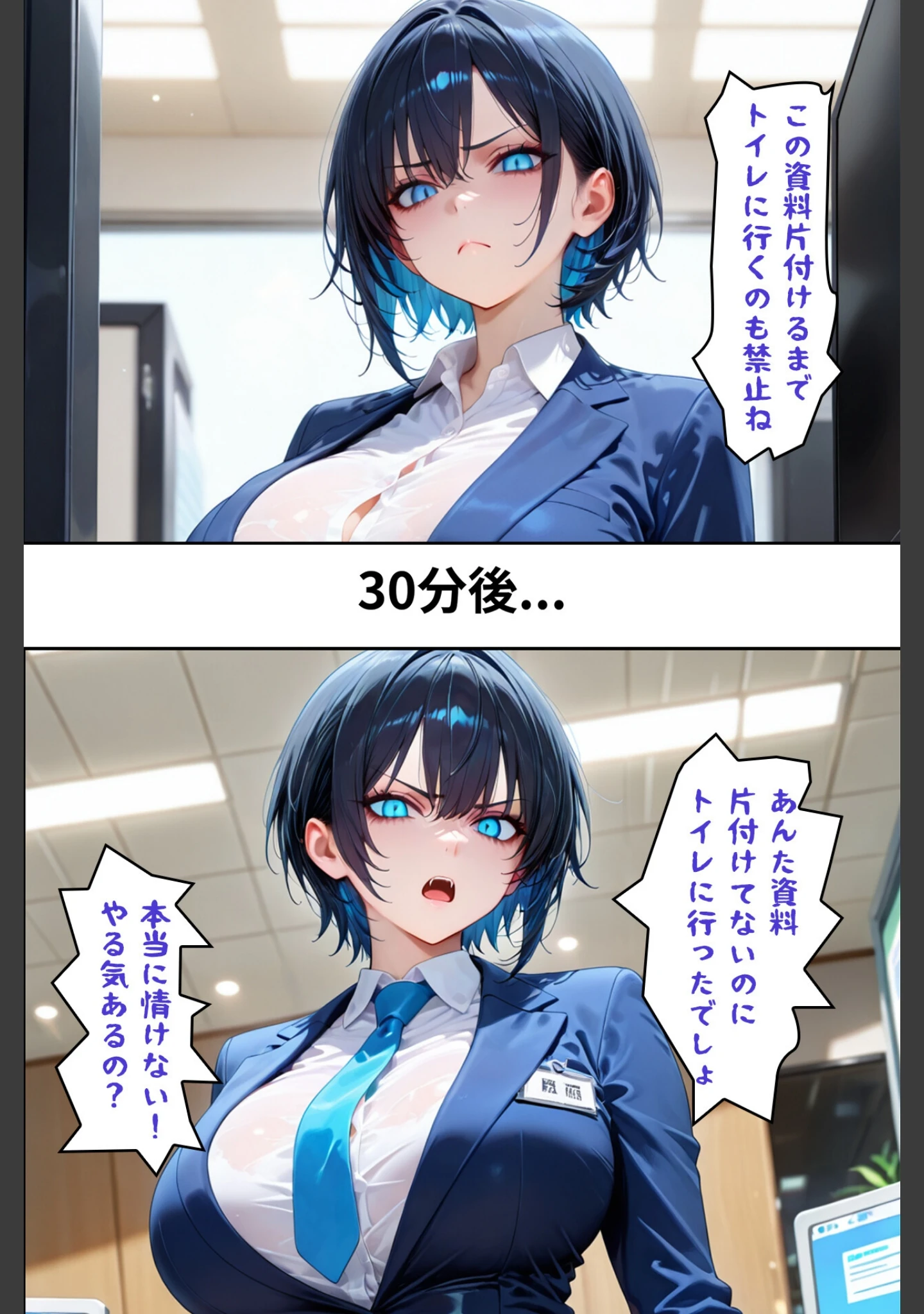 「デリヘルを呼んだら性悪な上司が来た【モザイク版】」（オナット製造） 試し読み 3ページ目