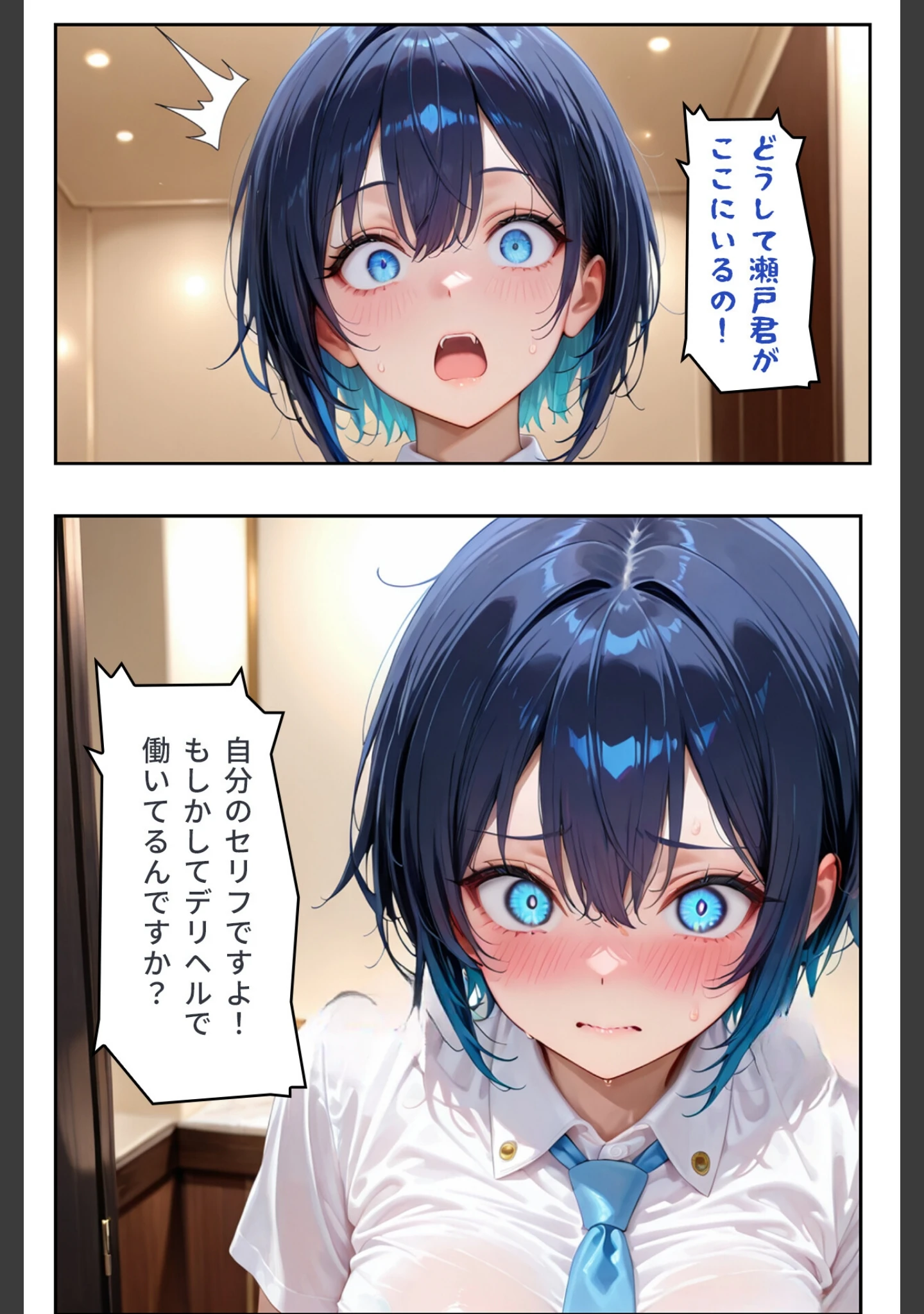 「デリヘルを呼んだら性悪な上司が来た【モザイク版】」（オナット製造） 試し読み 7ページ目