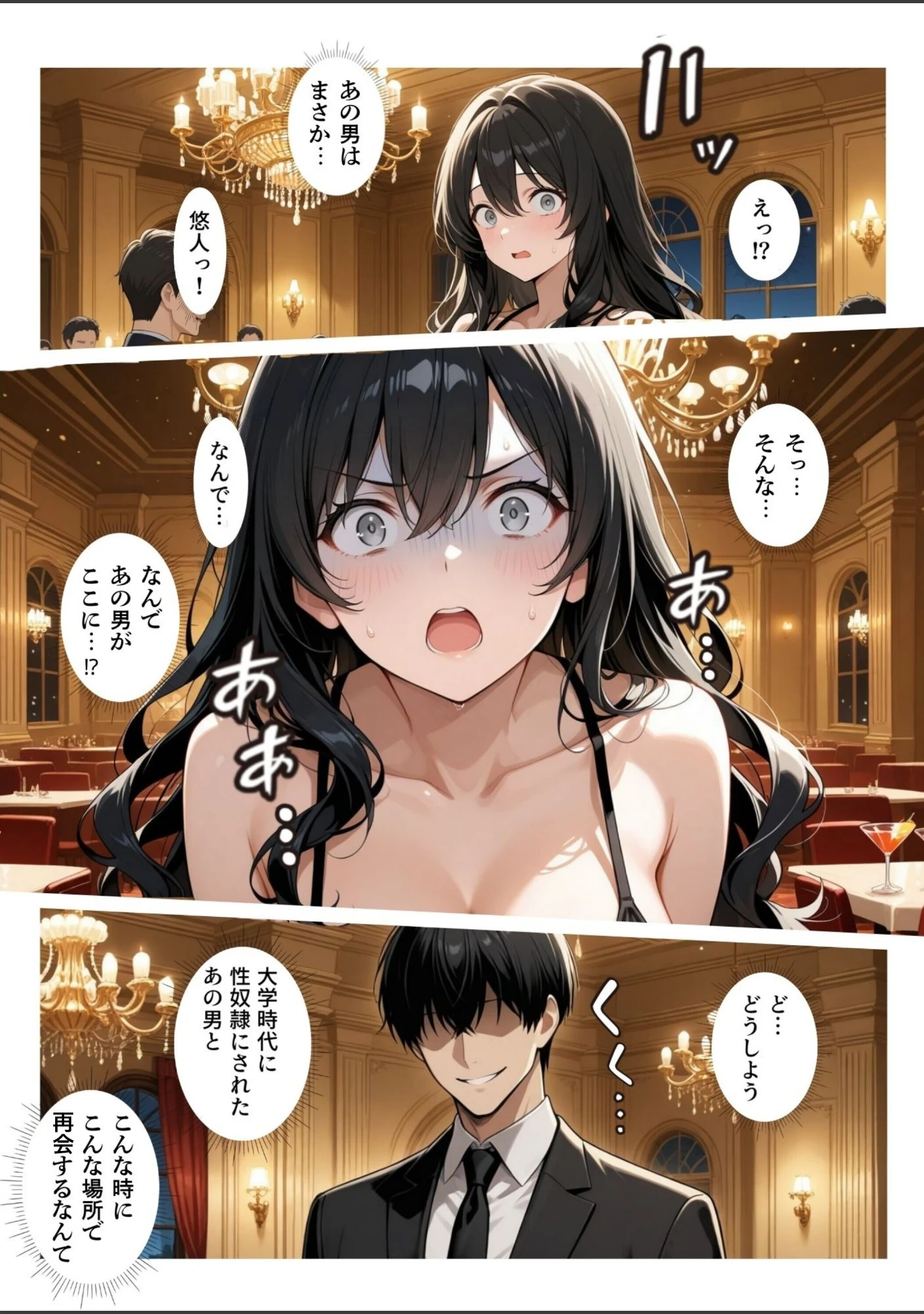 「再会チンポケース 〜元奴●の巨乳美女を脅して再びマゾメス肉オナホに堕とす〜【棒消し修正版】」（ブルートラブル） 試し読み 3ページ目