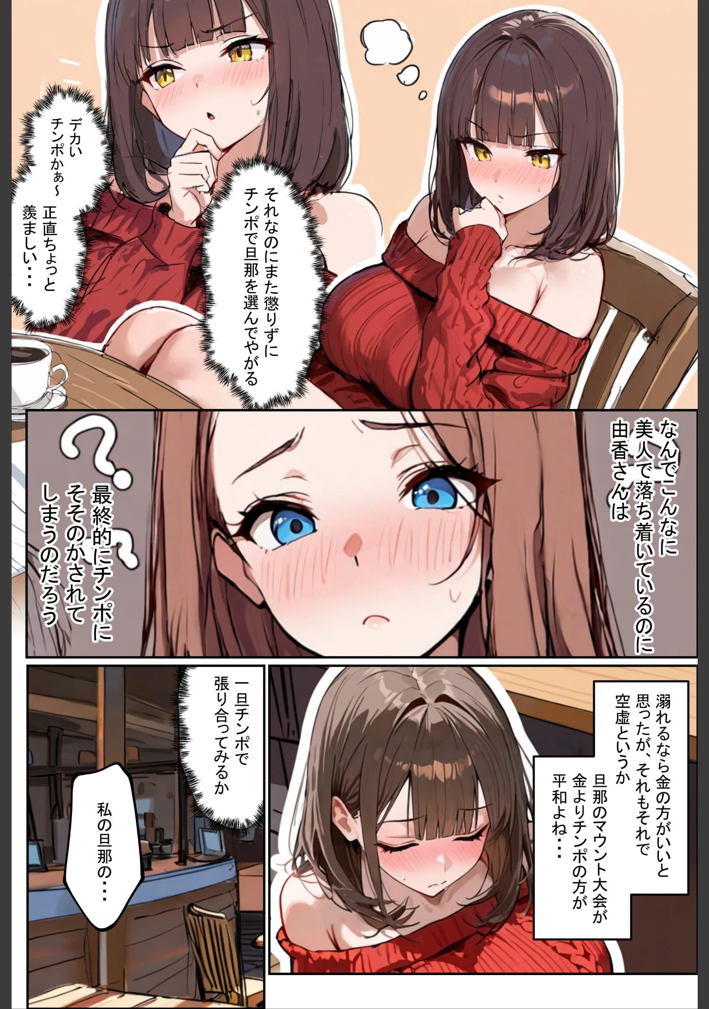 「どうせ、チンポ交換SEXするのに2人の妻があーだのこーだの【棒消し修正版】」（ロマンガールズ） 試し読み 6ページ目