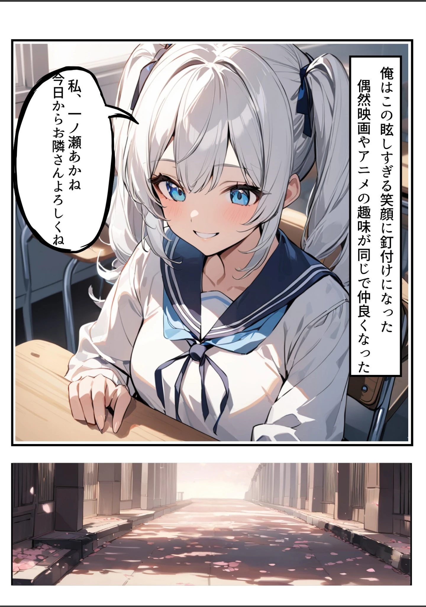 「久々に再会した初恋の相手とハプバーに行って、NTR未遂！？いちゃらぶSEXした話【白抜き修正版】（単話）」（ちんたらすこう） 試し読み 4ページ目