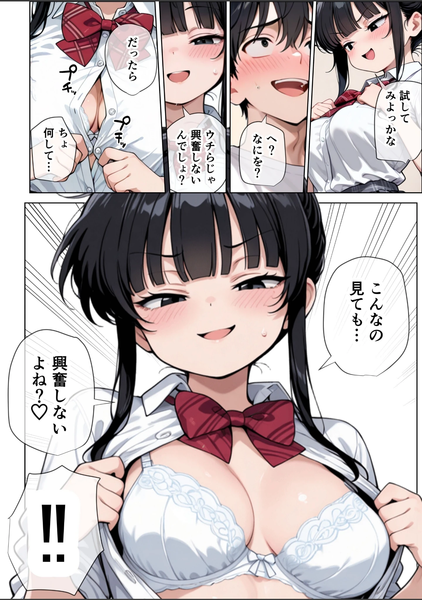 「【イけ】【イくな】●●なんかに全然キョーミがない僕を強●勃起させ脳がバグるほど相反責めしてくる甘サド義妹とその友達【白抜き修正版】」（ぱびゅ） 試し読み 15ページ目