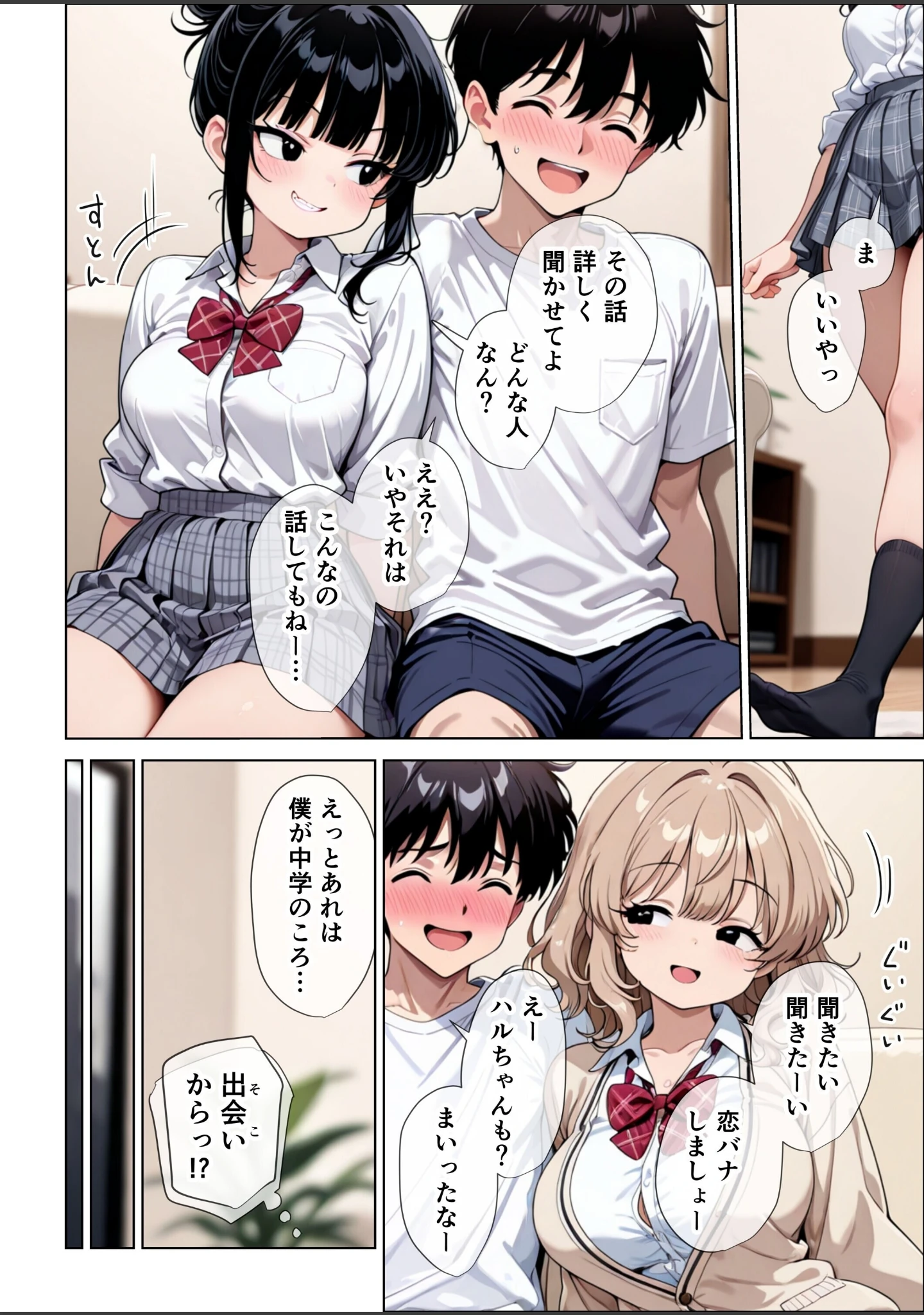 「【イけ】【イくな】●●なんかに全然キョーミがない僕を強●勃起させ脳がバグるほど相反責めしてくる甘サド義妹とその友達【白抜き修正版】」（ぱびゅ） 試し読み 5ページ目
