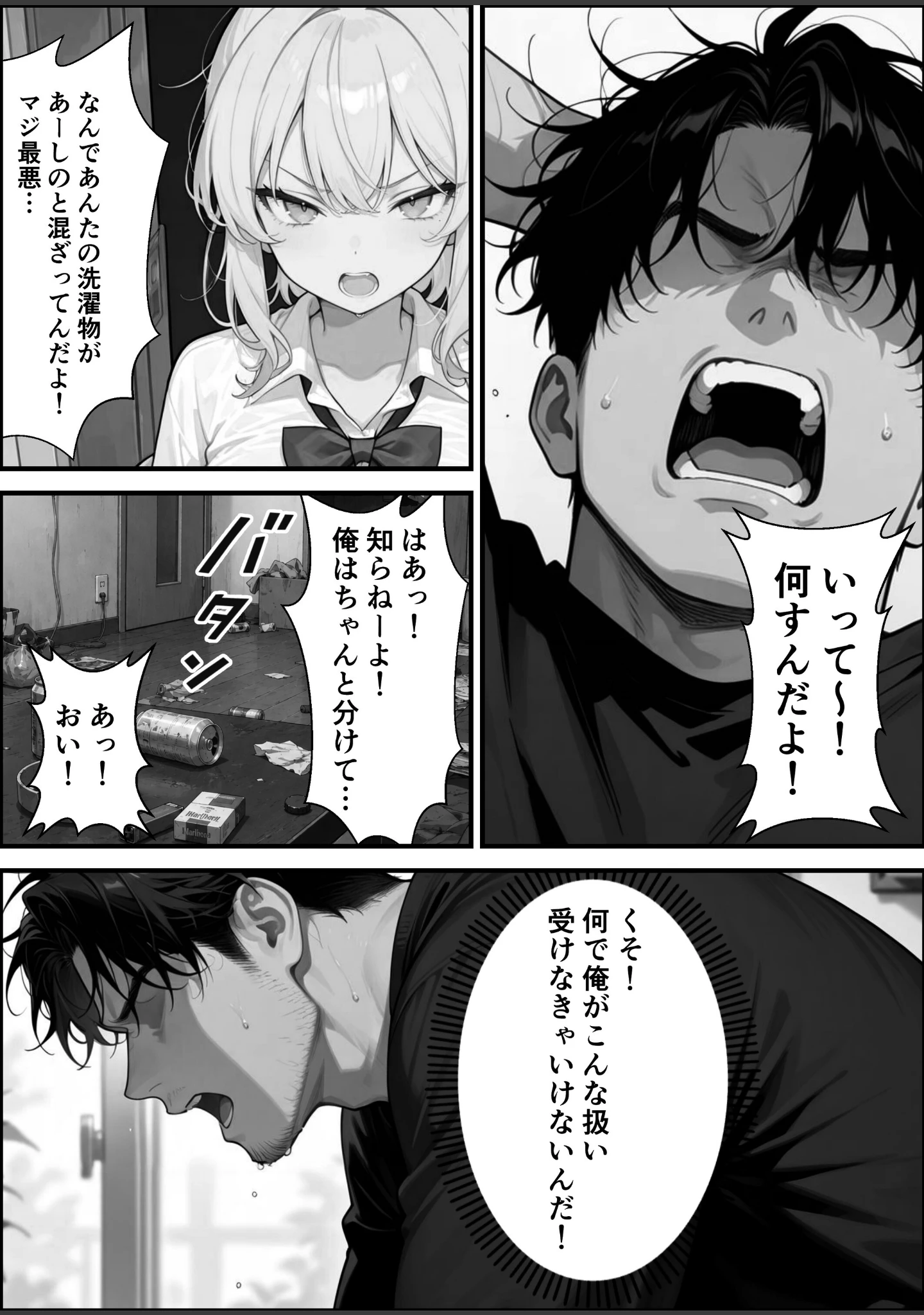 「ナマイキな義妹ギャルを俺の巨根でワカらせる！【白抜き修正版】（単話）」（愛罠） 試し読み 3ページ目