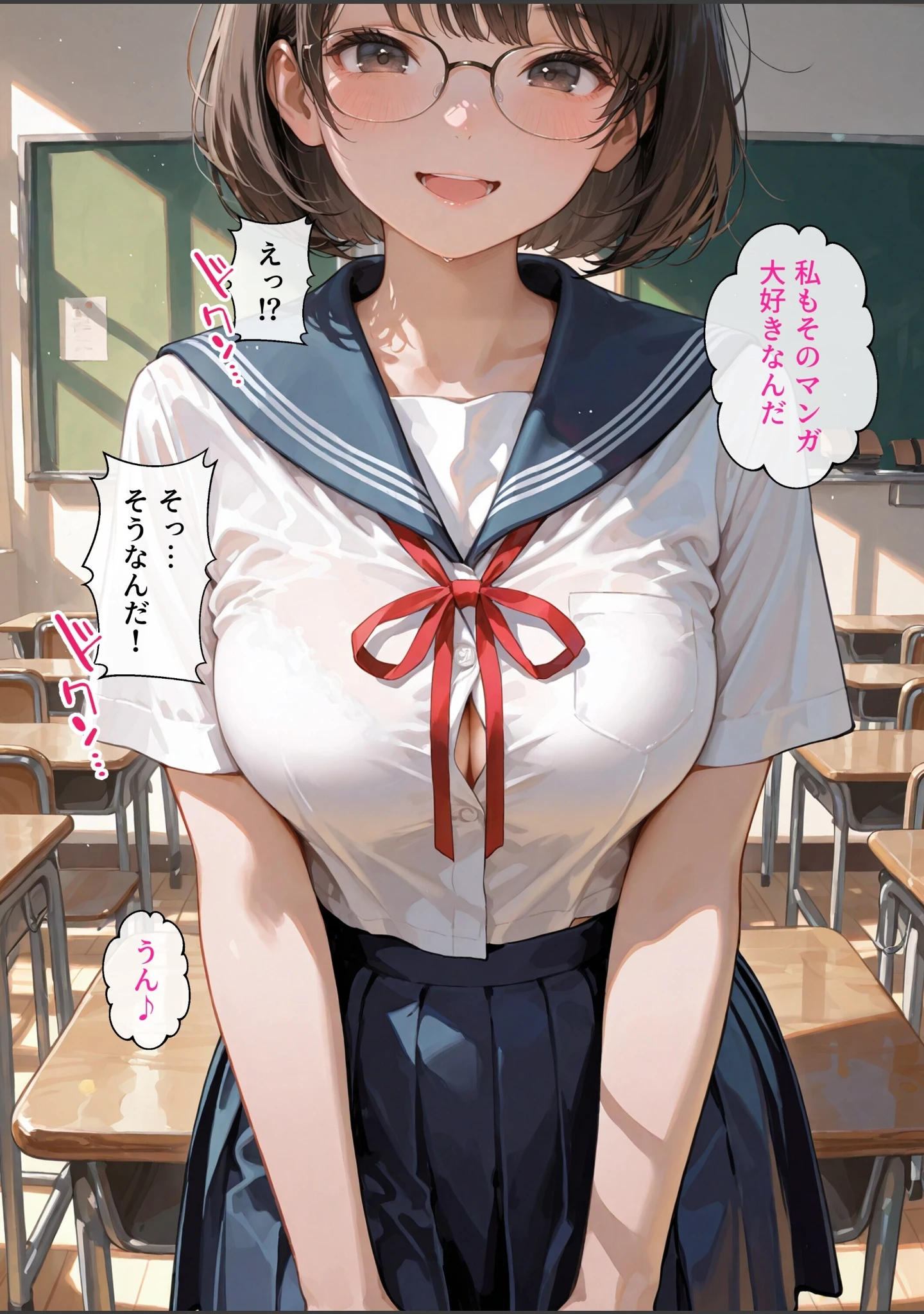 「処女と童貞のオタクな二人が発情し過ぎて精液まみれになった件【モザイク版】」（極彩色） 試し読み 11ページ目