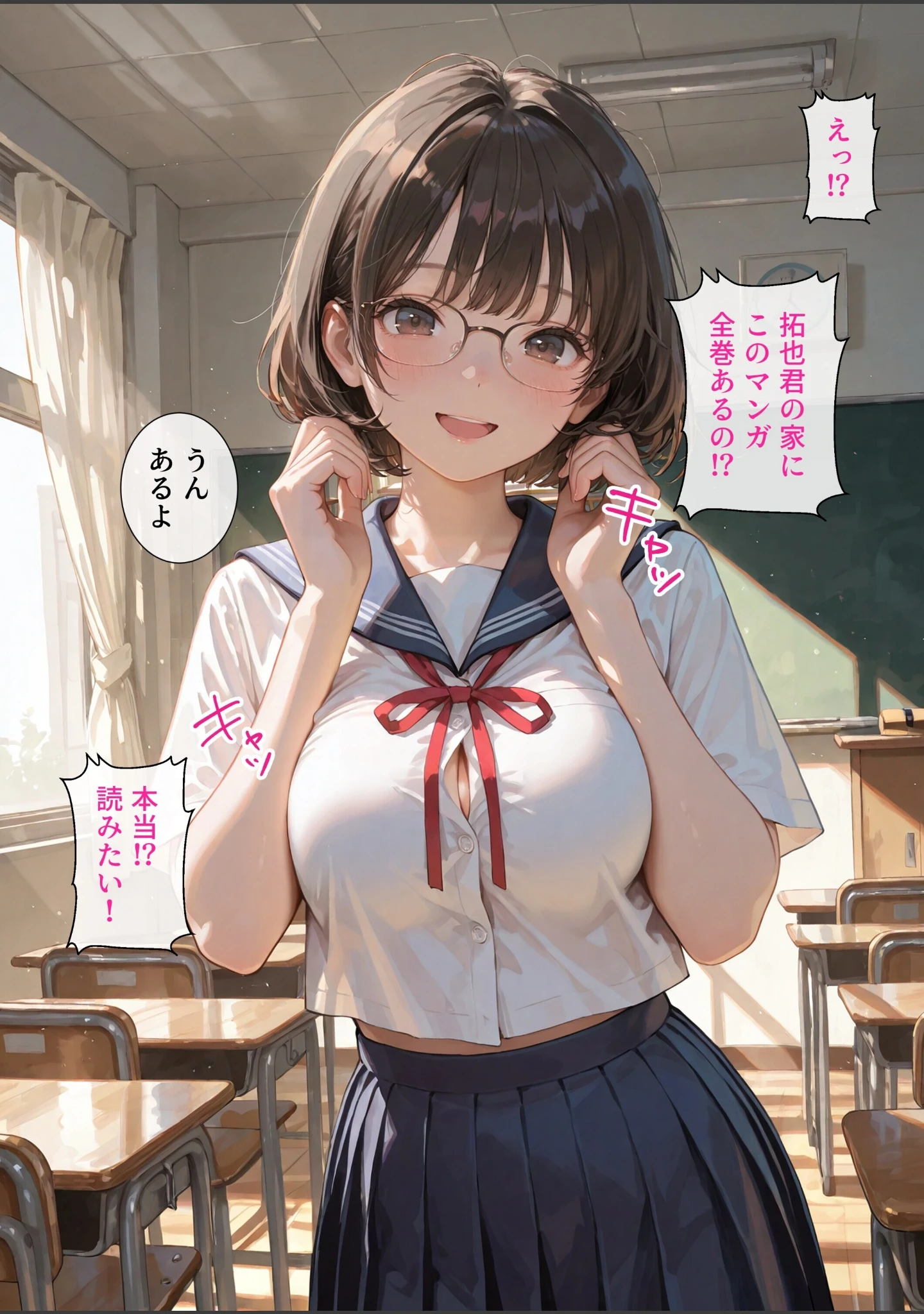 「処女と童貞のオタクな二人が発情し過ぎて精液まみれになった件【モザイク版】」（極彩色） 試し読み 13ページ目