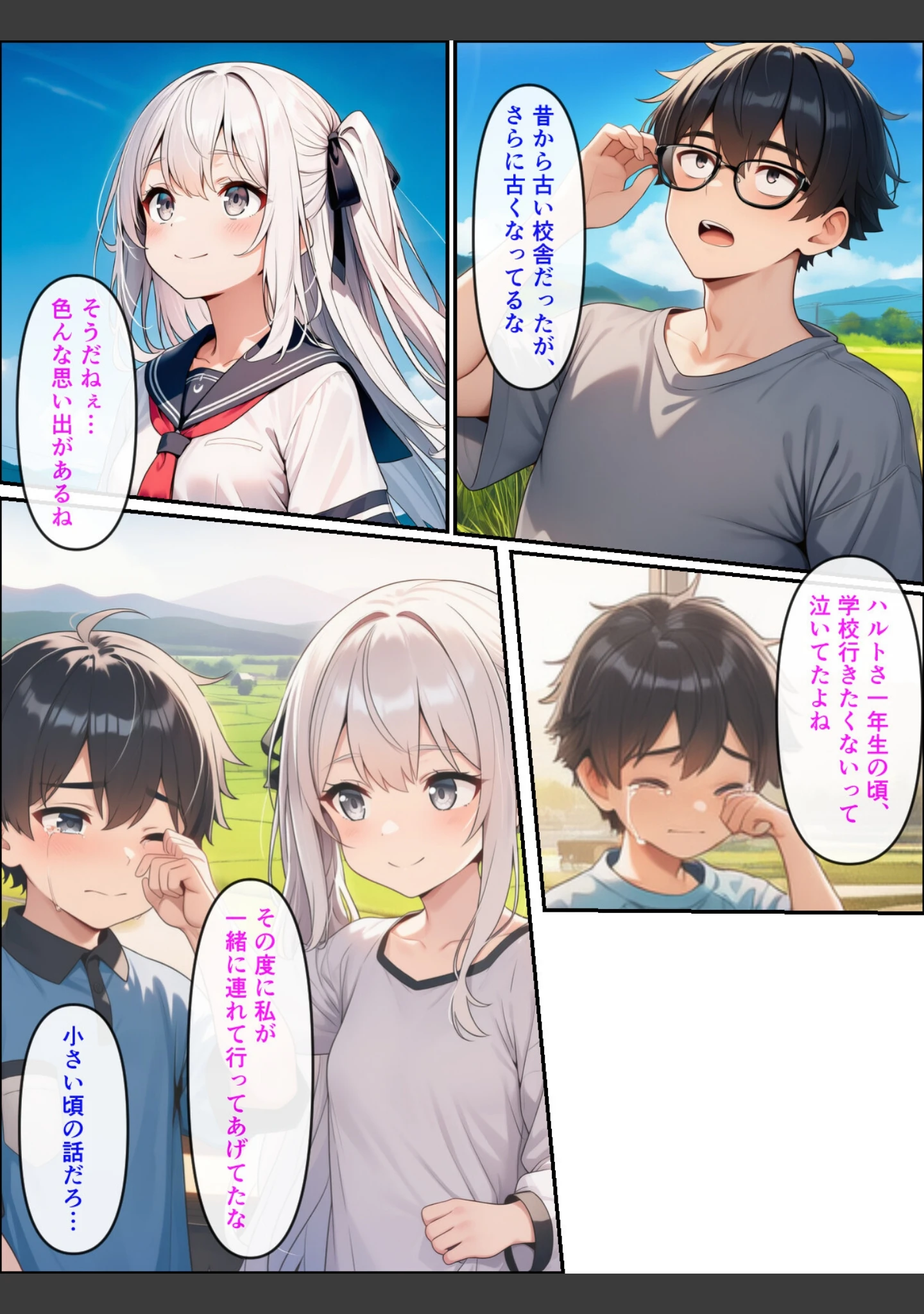 「久しぶりに帰った田舎で、幼なじみと思い出巡りする話【モザイク版】」（ぬぽぬぽらぼ） 試し読み 14ページ目
