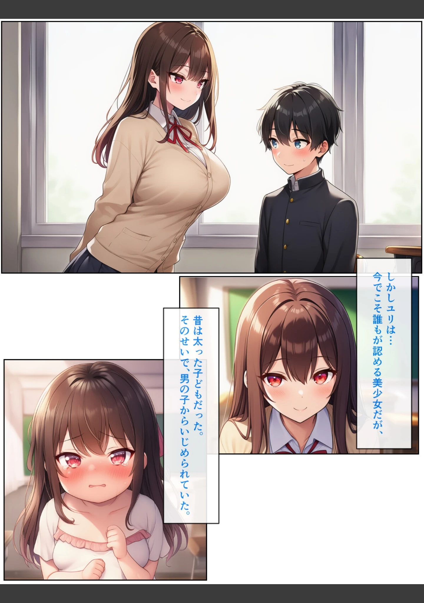 「男の僕が女体化ふたなり美少女になったら、憧れの幼なじみに溺愛ラブラブエッチさせられた話【モザイク版】」（ぬぽぬぽらぼ） 試し読み 3ページ目