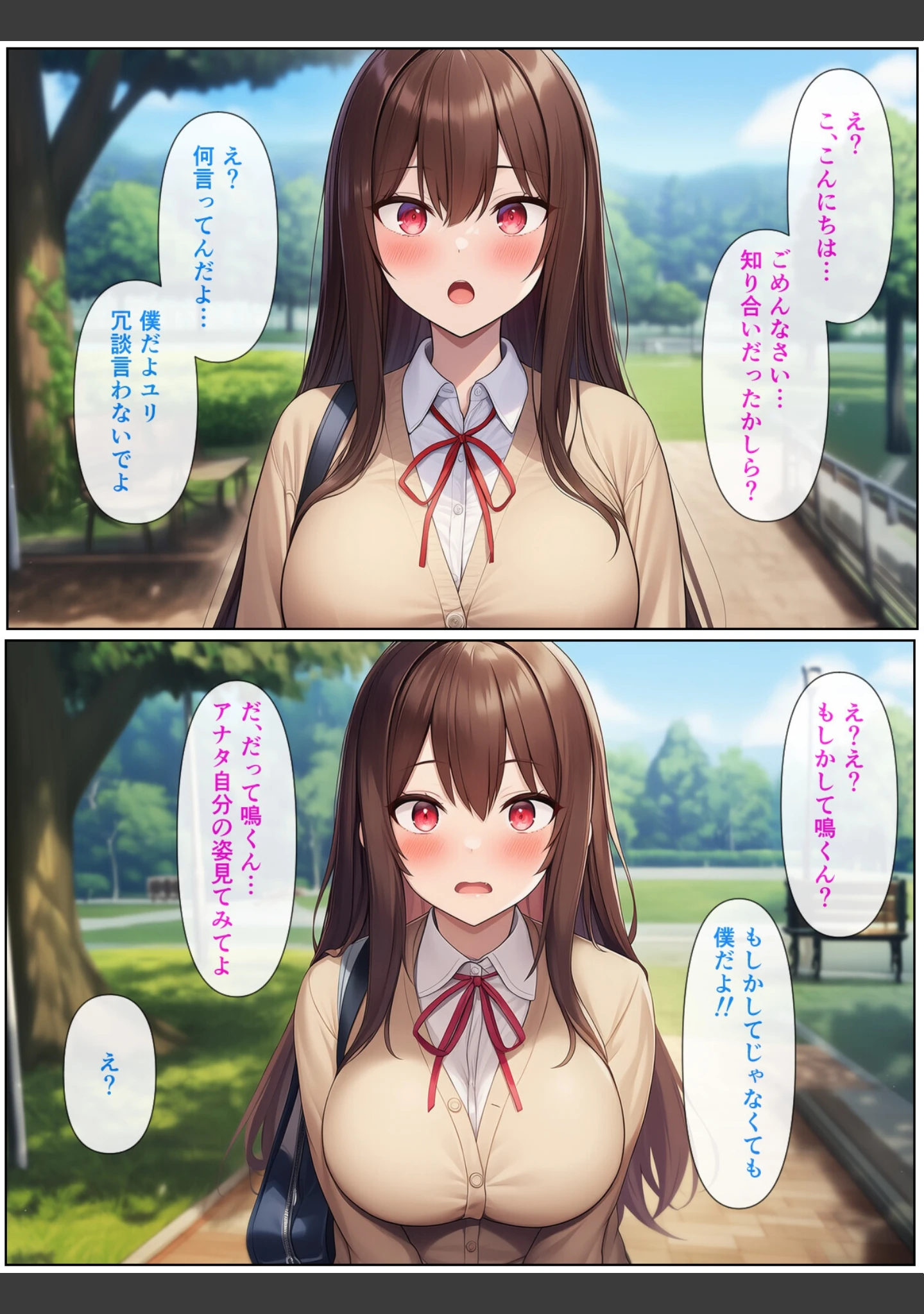 「男の僕が女体化ふたなり美少女になったら、憧れの幼なじみに溺愛ラブラブエッチさせられた話【モザイク版】」（ぬぽぬぽらぼ） 試し読み 9ページ目
