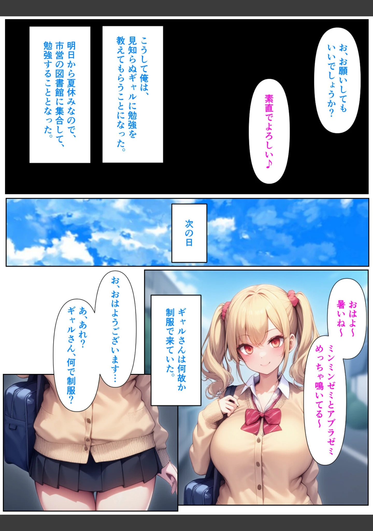 「優等生の金髪ツインテの巨乳ギャルさんとラブラブエッチする話【モザイク版】」（ぬぽぬぽらぼ） 試し読み 12ページ目