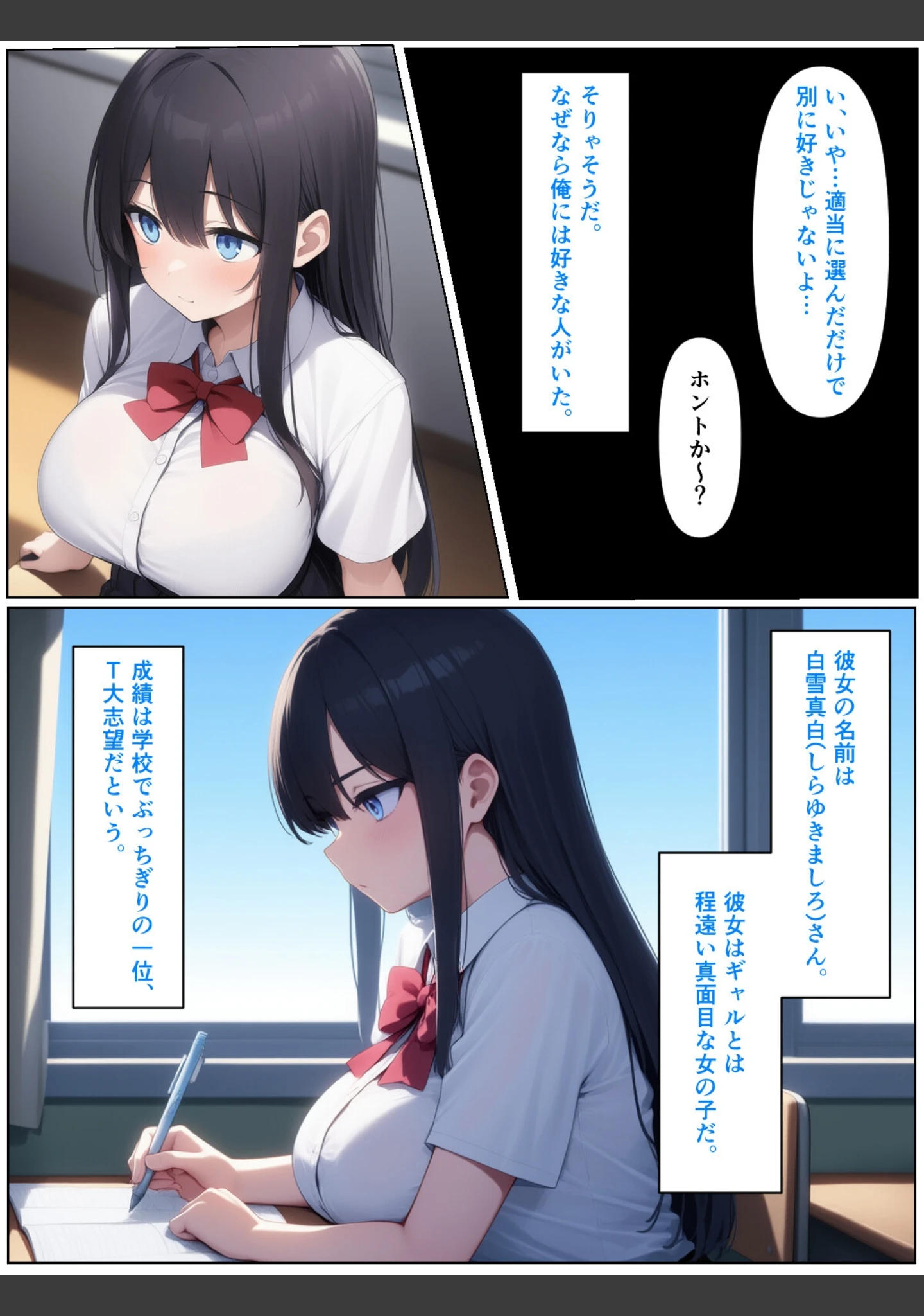 「優等生の金髪ツインテの巨乳ギャルさんとラブラブエッチする話【モザイク版】」（ぬぽぬぽらぼ） 試し読み 2ページ目