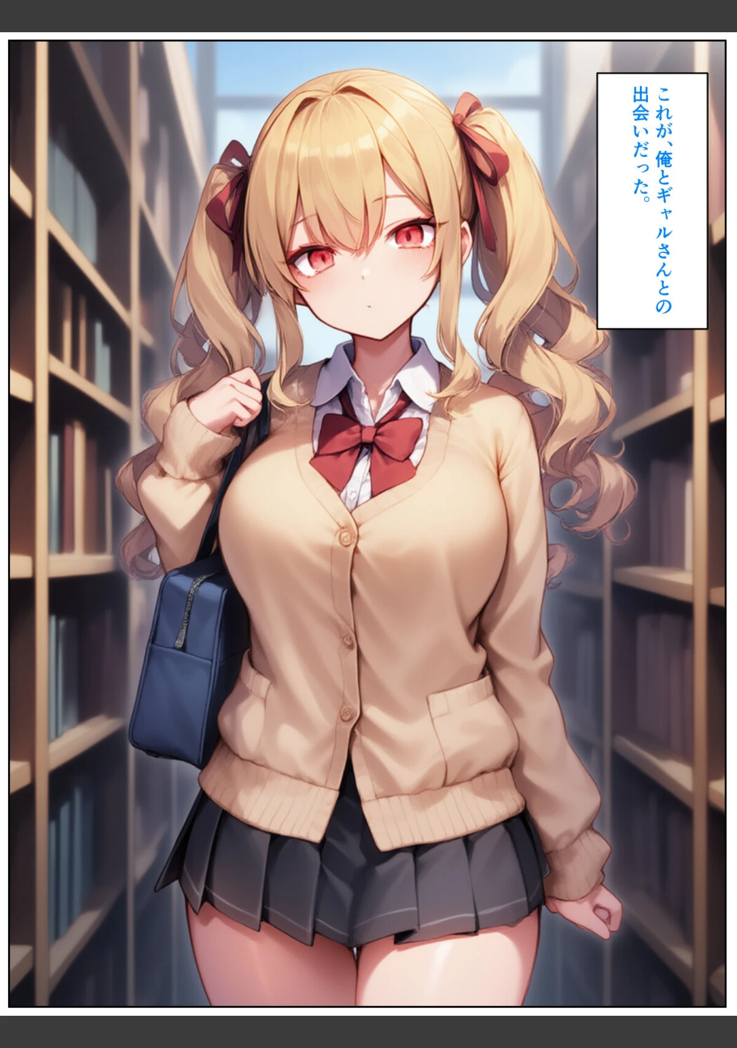 「優等生の金髪ツインテの巨乳ギャルさんとラブラブエッチする話【モザイク版】」（ぬぽぬぽらぼ） 試し読み 7ページ目