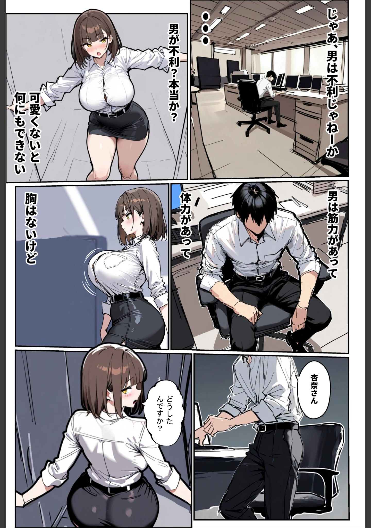 「どうせ、職場ハラハラSEXするのに巨乳の人妻にあーだのこーだの【棒消し修正版】」（ロマンガールズ） 試し読み 7ページ目