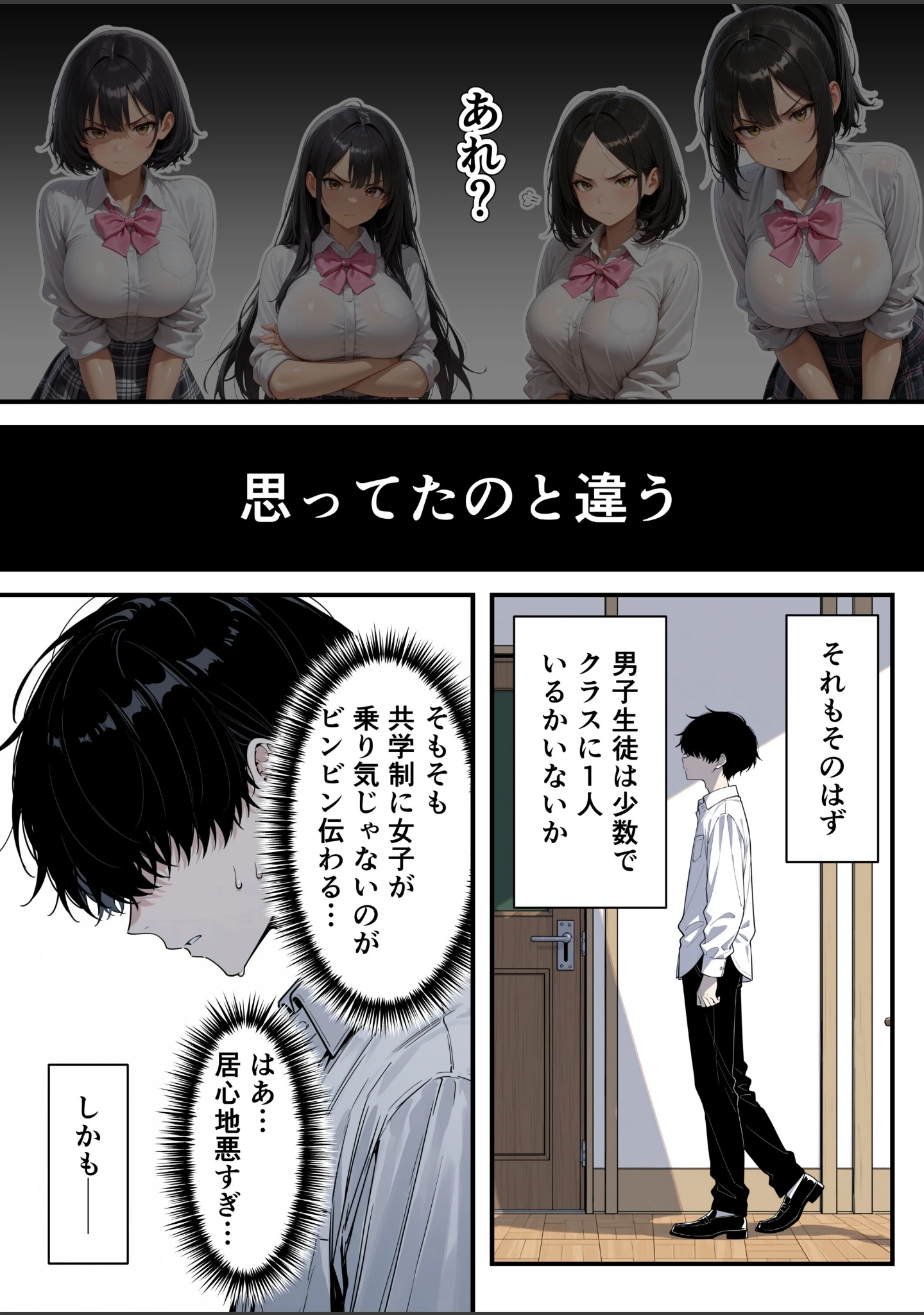 「いじめられっ子の僕が催●アプリで性悪ギャルから逆レ○プ_搾精ハーレム地獄【モザイク版】」（あふれだすにじる） 試し読み 2ページ目