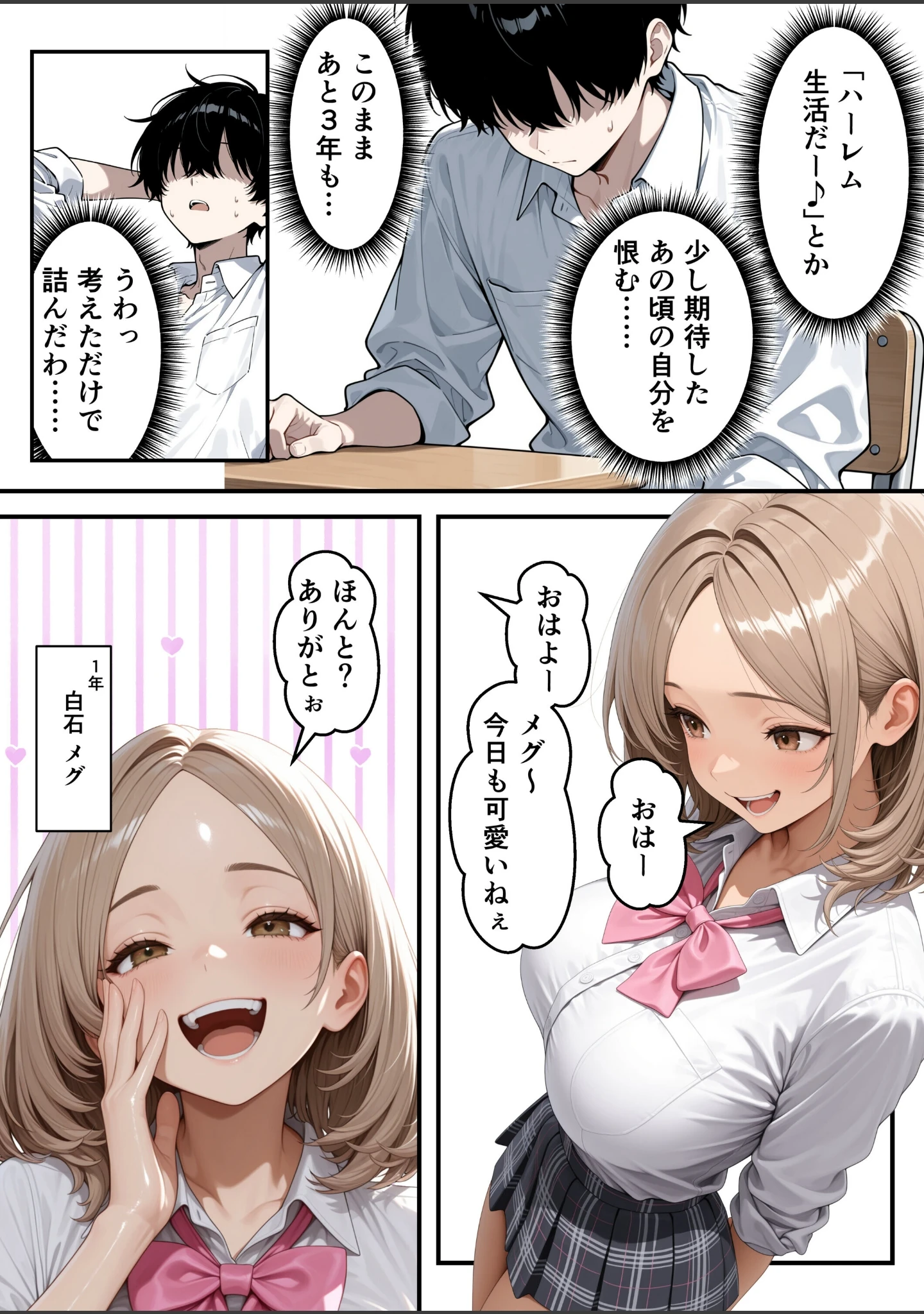 「いじめられっ子の僕が催●アプリで性悪ギャルから逆レ○プ_搾精ハーレム地獄【モザイク版】」（あふれだすにじる） 試し読み 5ページ目