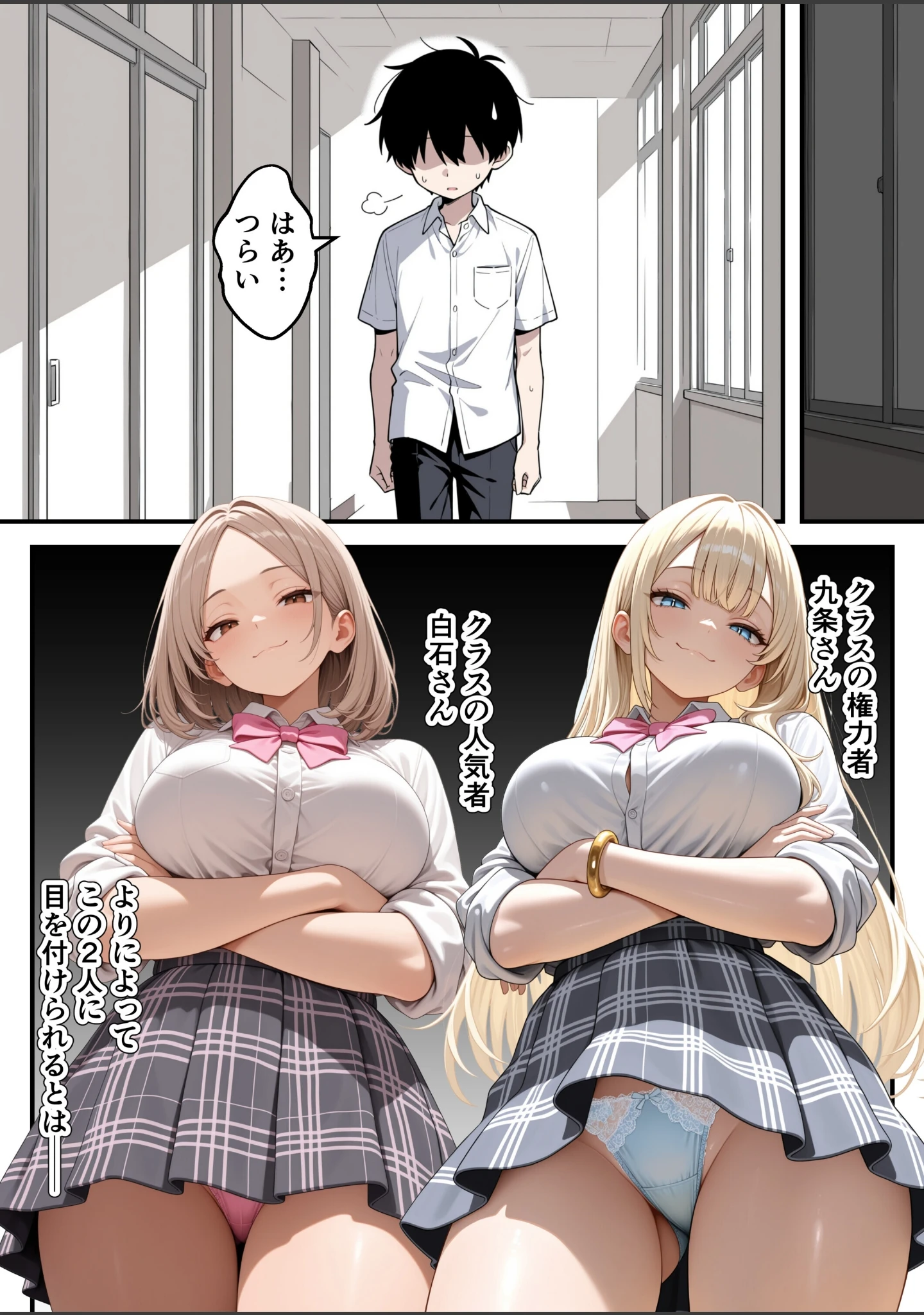 「いじめられっ子の僕が催●アプリで性悪ギャルから逆レ○プ_搾精ハーレム地獄【モザイク版】」（あふれだすにじる） 試し読み 8ページ目