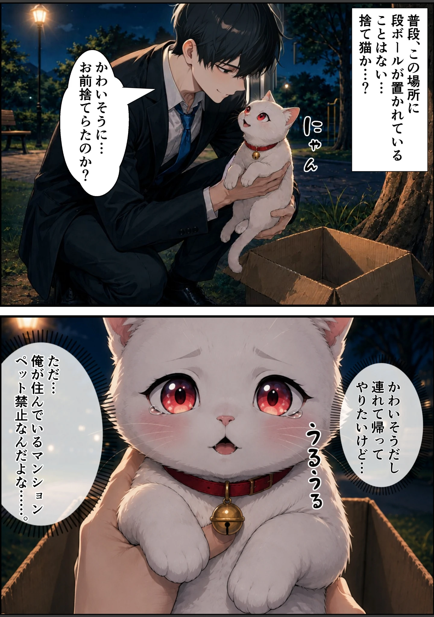 「拾われた猫はご主人様に恩返しがしたい【棒消し修正版】（単話）」（愛罠） 試し読み 3ページ目