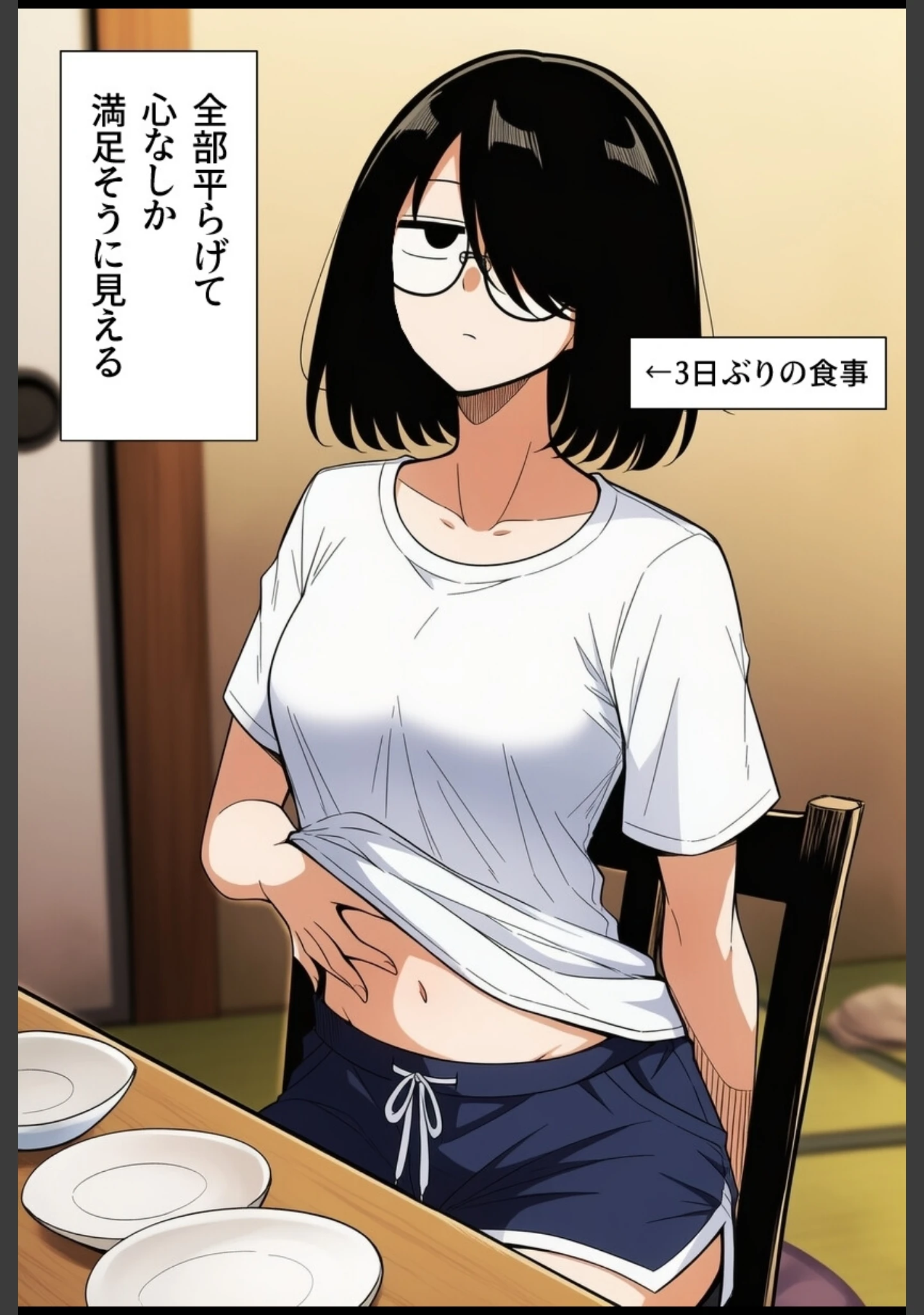 「引きこもり女に餌付けしてたら、セックスさせてくれるようになった。【モザイク版】（単話）」（ハラメウメ） 試し読み 5ページ目