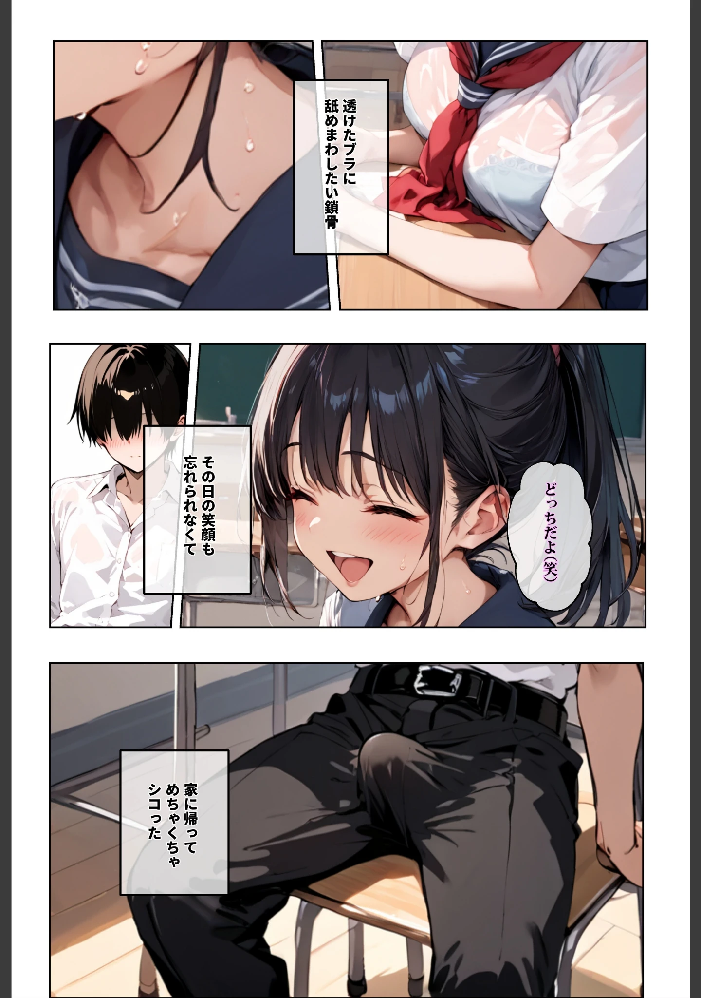 「ずっと好きだった女の子に彼氏がいたので、女友達にマ〇コを貸してもらった件【白抜き修正版】」（ロマンガールズ） 試し読み 2ページ目
