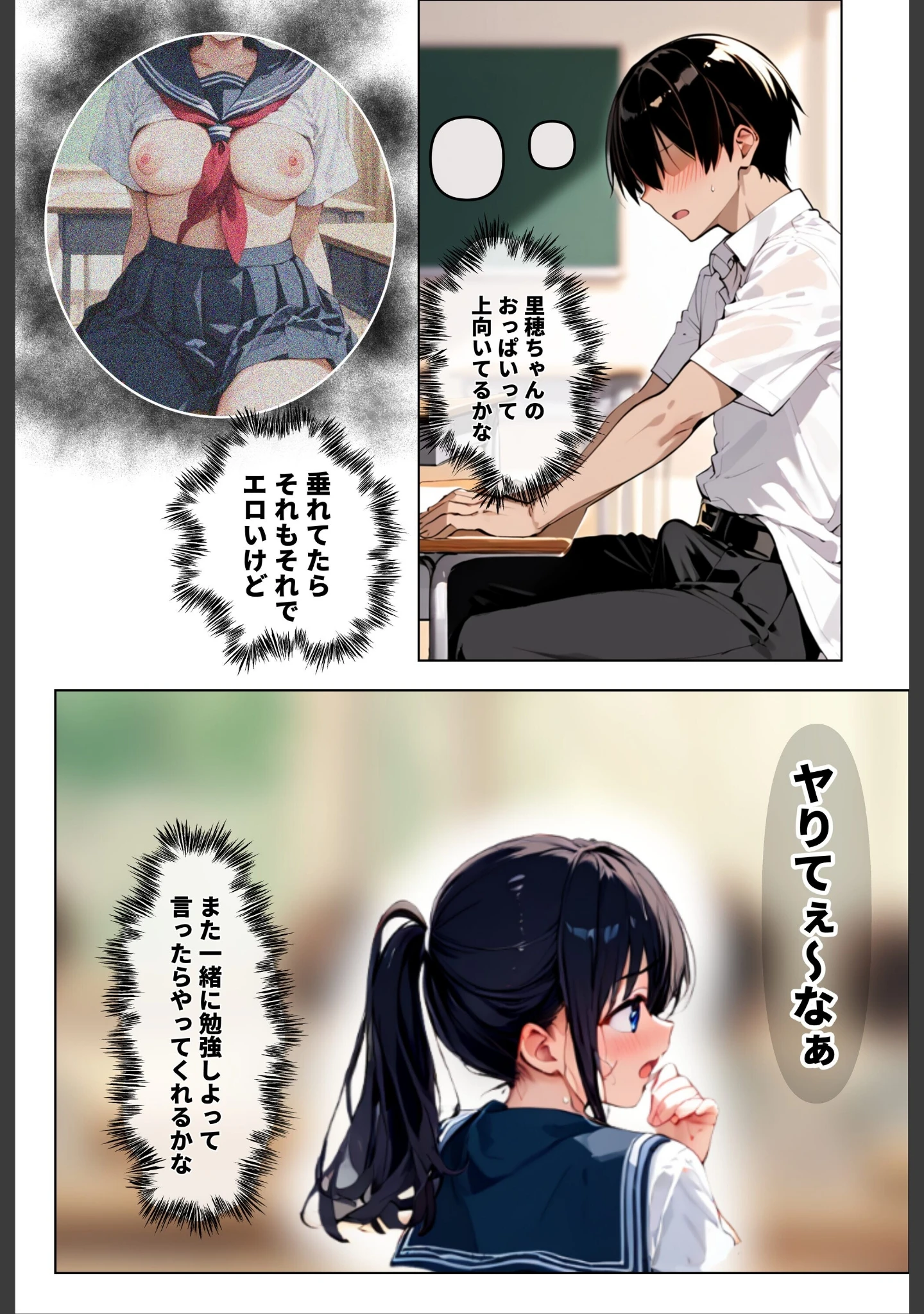 「ずっと好きだった女の子に彼氏がいたので、女友達にマ〇コを貸してもらった件【白抜き修正版】」（ロマンガールズ） 試し読み 4ページ目