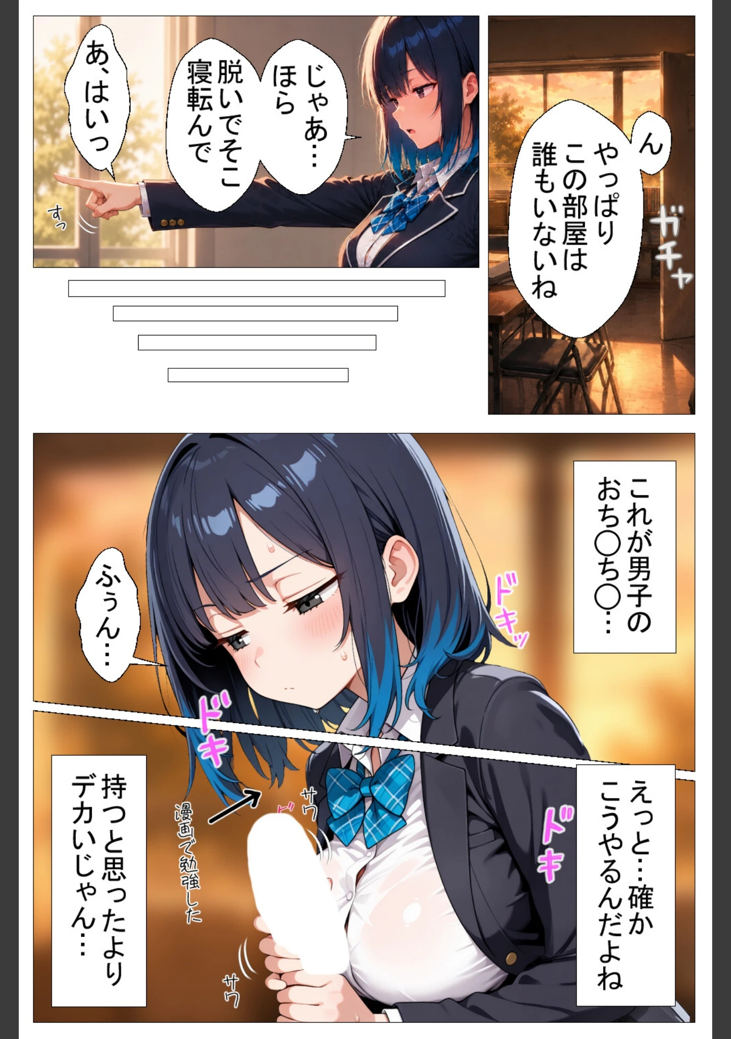 「陰キャの俺をセックスの練習台にしたクールギャルが種付けされてメス堕ちした件【白抜き修正版】」（ヒロインファクトリー） 試し読み 9ページ目
