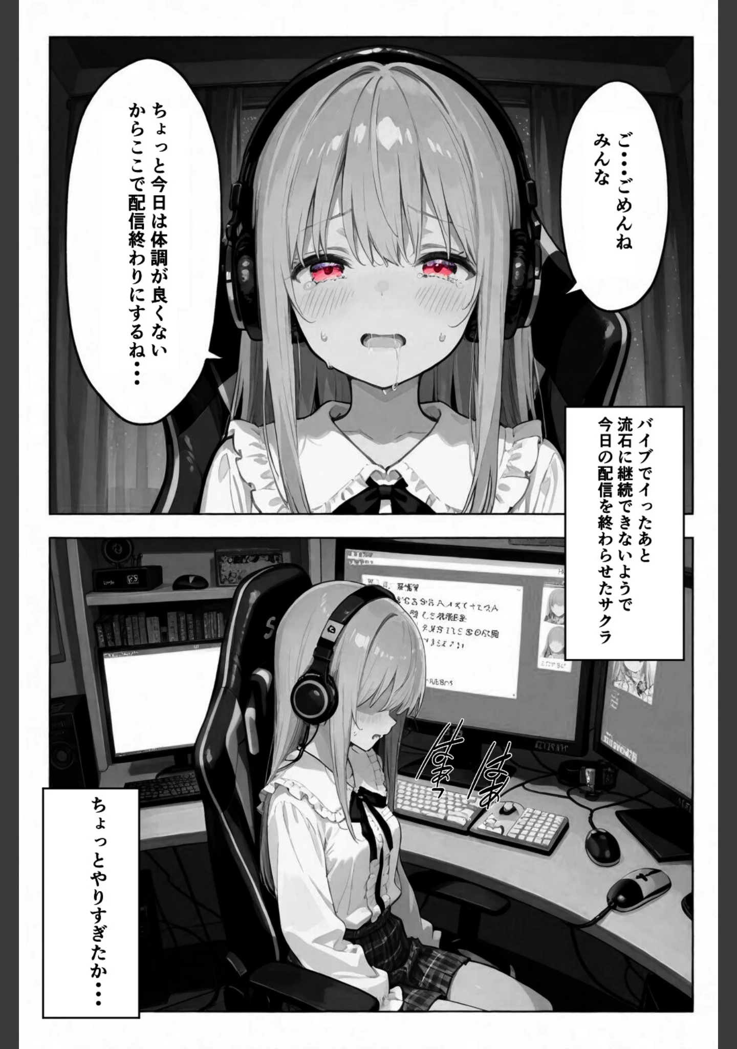 「彼女が配信中ならイタズラし放題じゃね！！！【白抜き修正版】（単話）」（愛罠） 試し読み 12ページ目