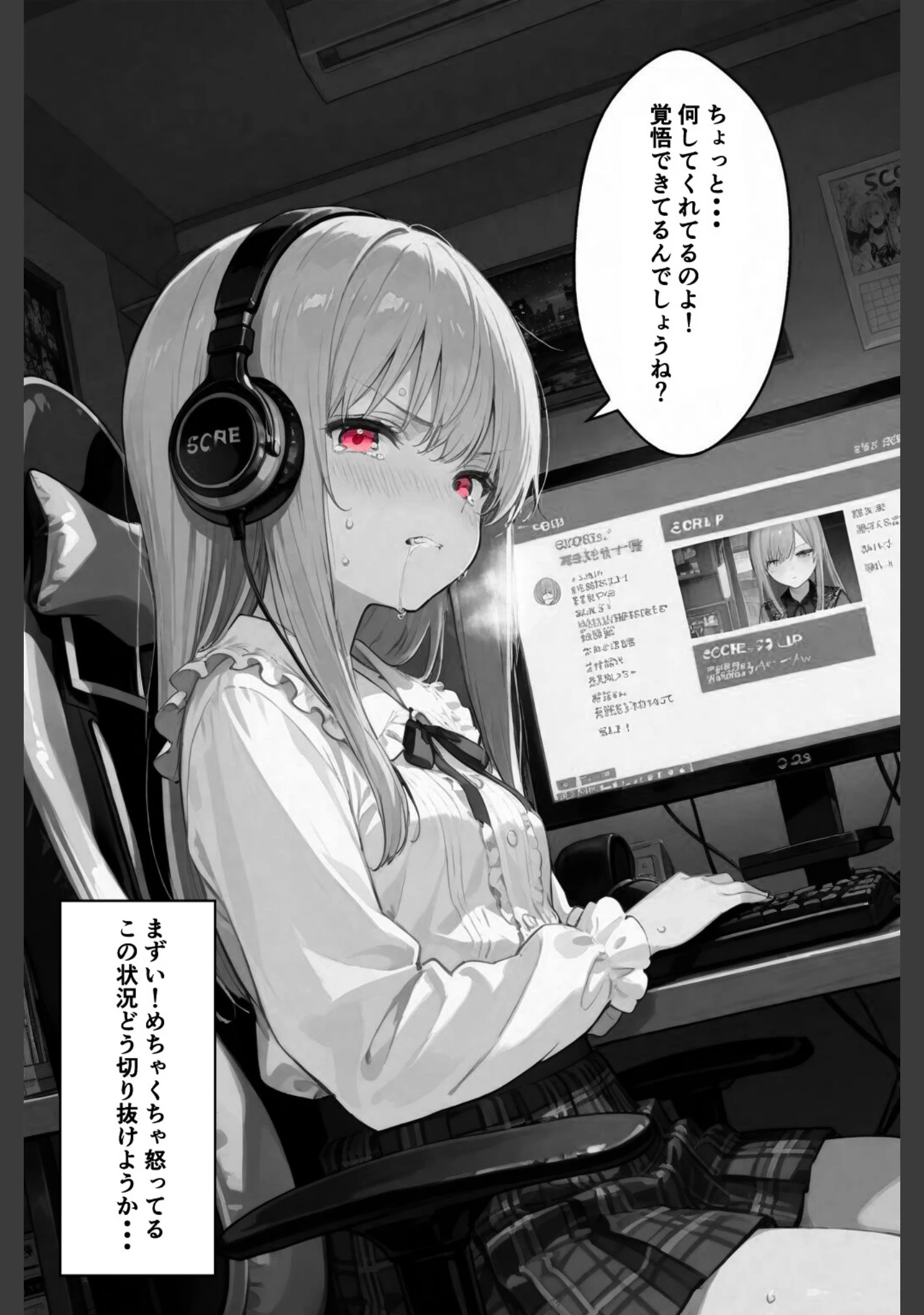 「彼女が配信中ならイタズラし放題じゃね！！！【白抜き修正版】（単話）」（愛罠） 試し読み 13ページ目