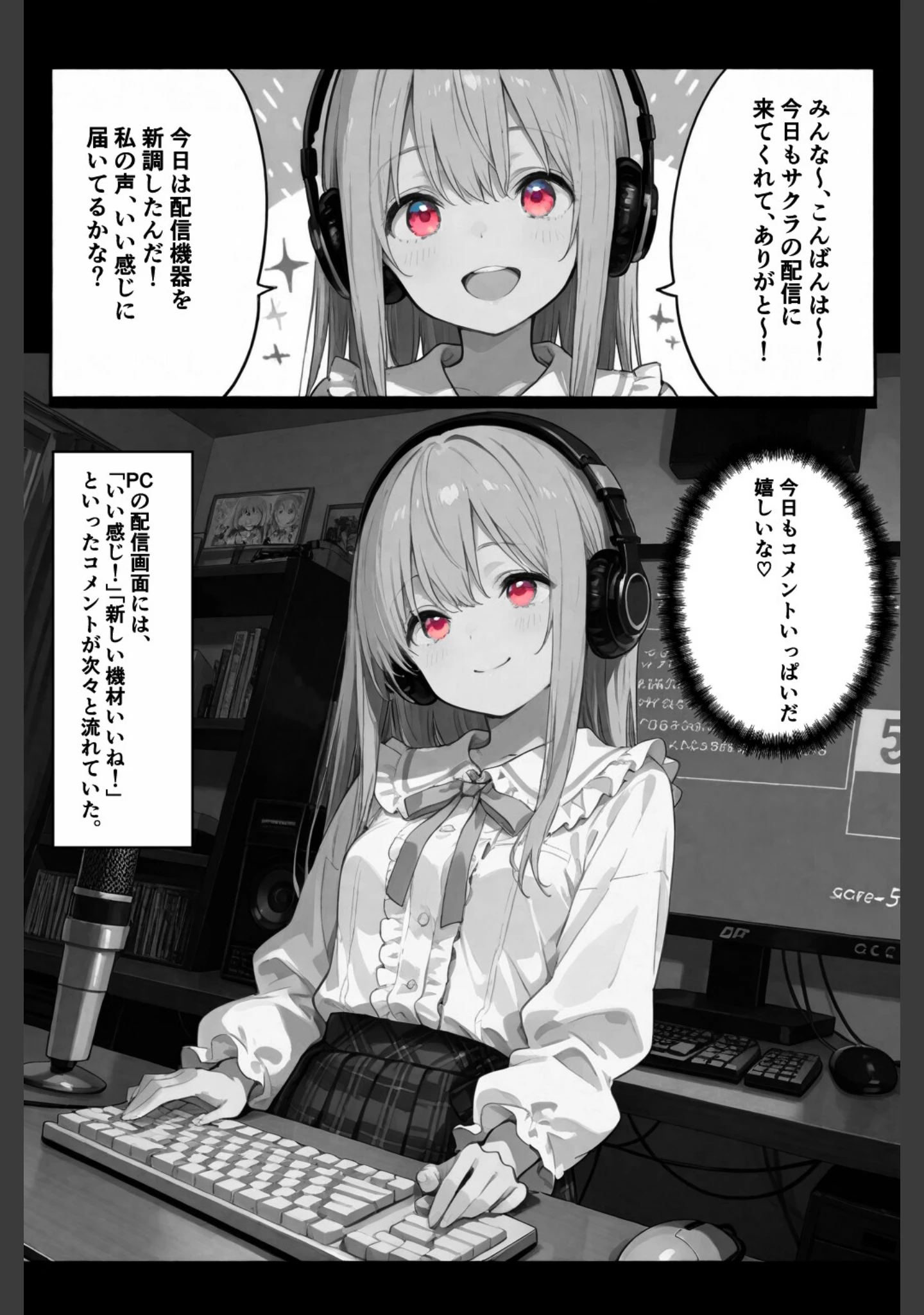 「彼女が配信中ならイタズラし放題じゃね！！！【白抜き修正版】（単話）」（愛罠） 試し読み 6ページ目