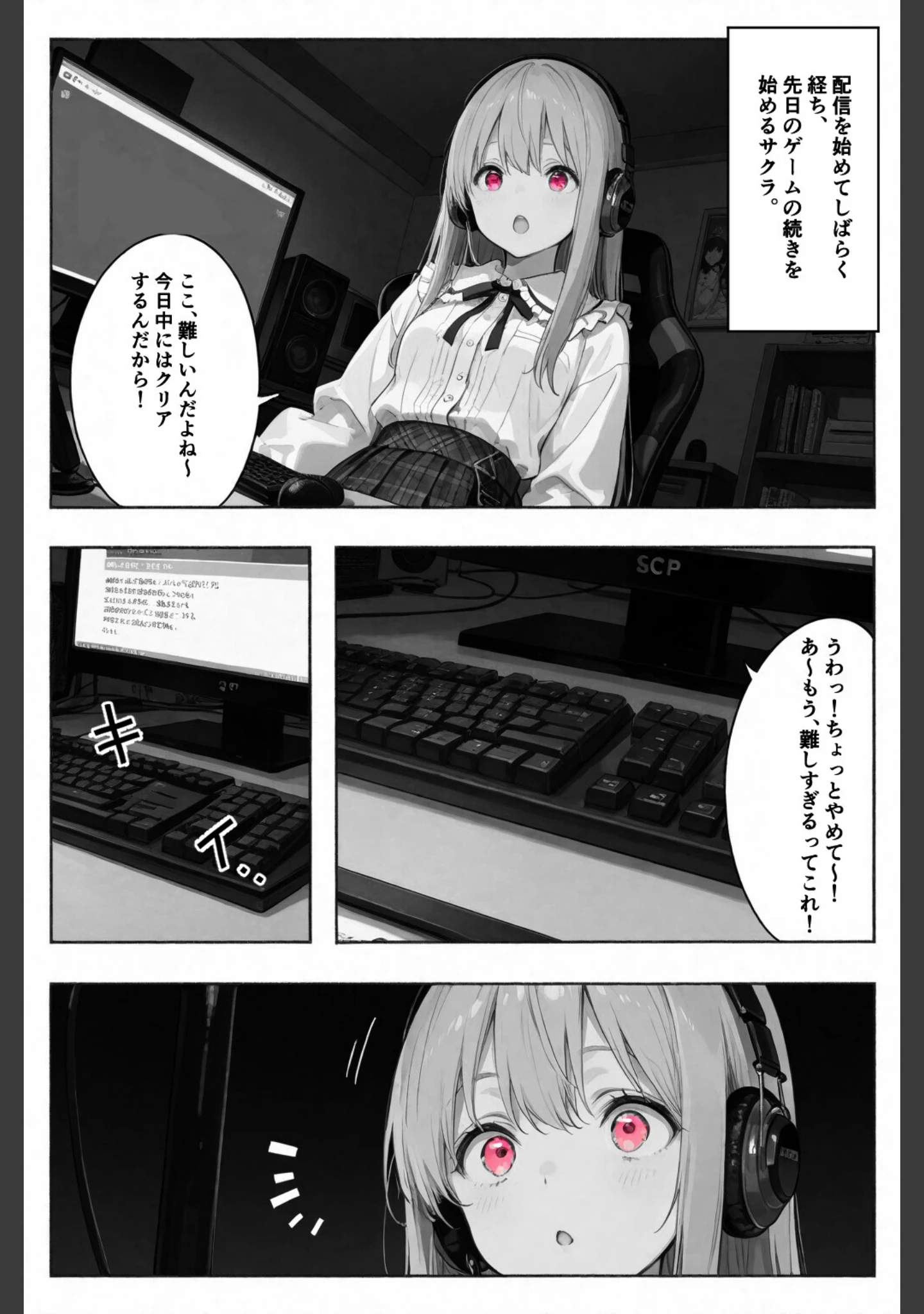 「彼女が配信中ならイタズラし放題じゃね！！！【白抜き修正版】（単話）」（愛罠） 試し読み 7ページ目