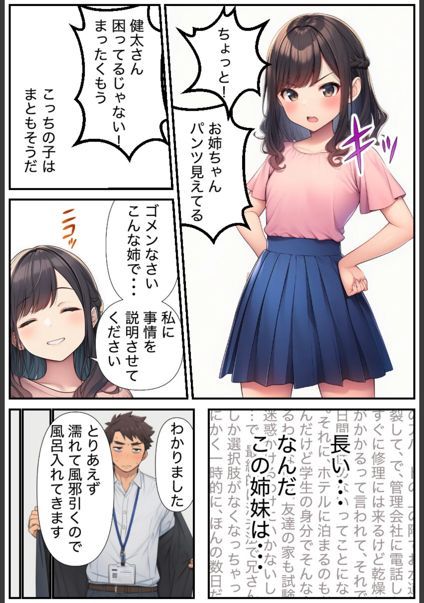 「人妻義姉と処女義妹、どちらも俺を離してくれない。【白抜き修正版】」（絵師たか） 試し読み 6ページ目