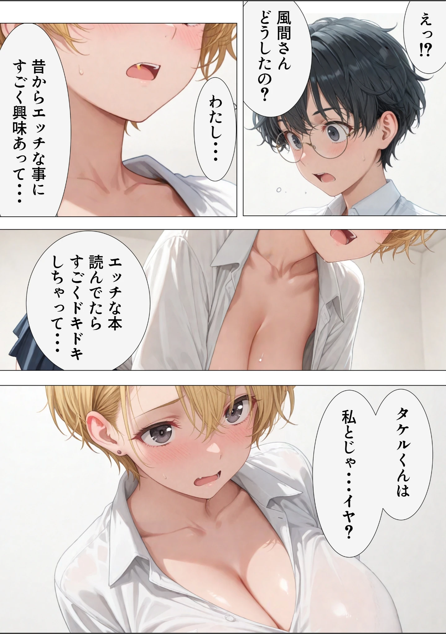 「エロ同人大好きな女子校生ギャルがクラスメイトと初濃厚SEX【白抜き修正版】」（JKあんまん） 試し読み 11ページ目