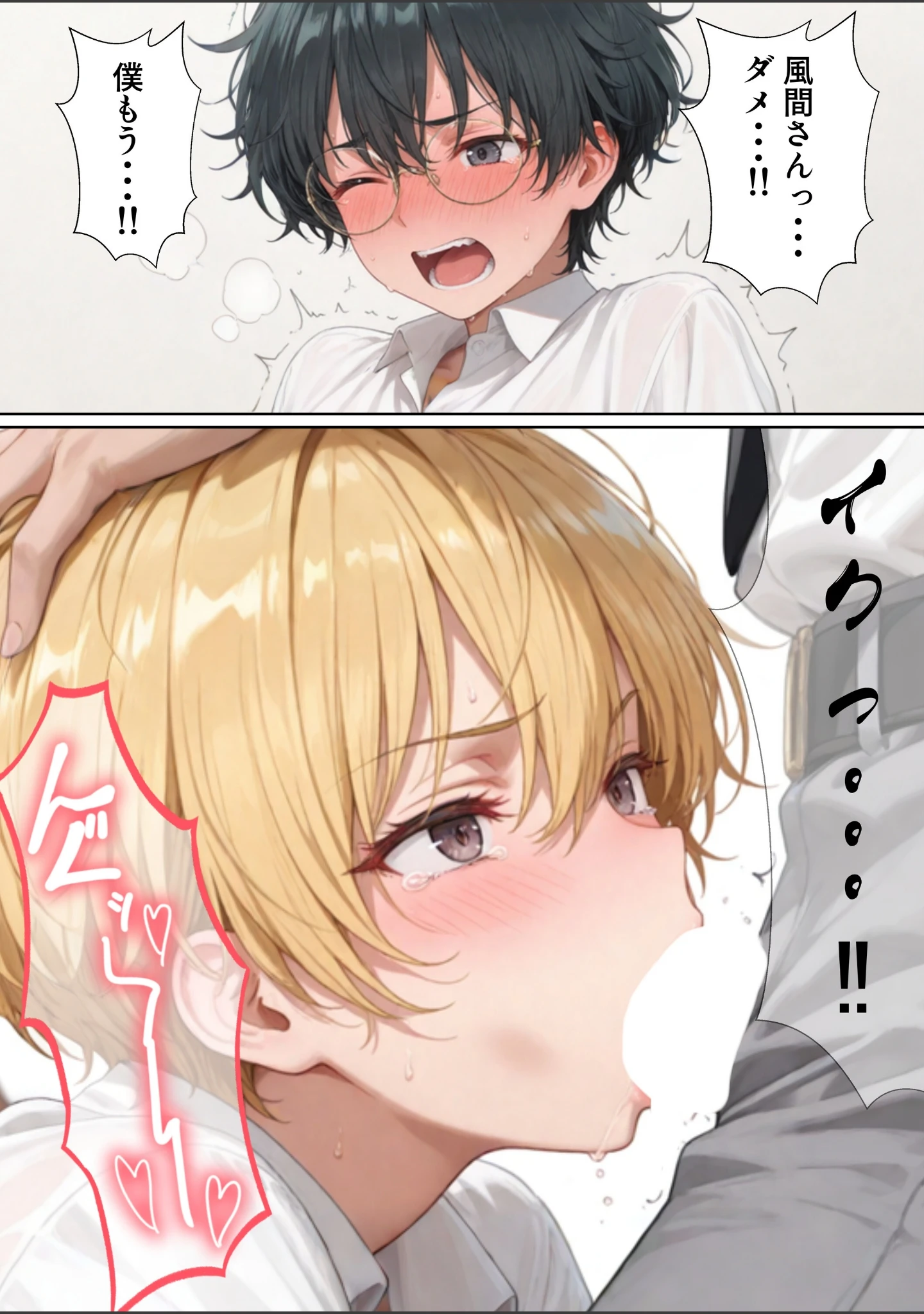「エロ同人大好きな女子校生ギャルがクラスメイトと初濃厚SEX【白抜き修正版】」（JKあんまん） 試し読み 15ページ目