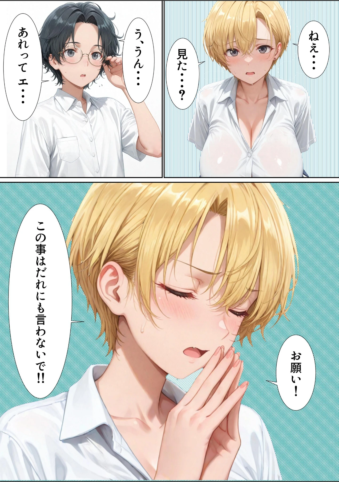 「エロ同人大好きな女子校生ギャルがクラスメイトと初濃厚SEX【白抜き修正版】」（JKあんまん） 試し読み 5ページ目