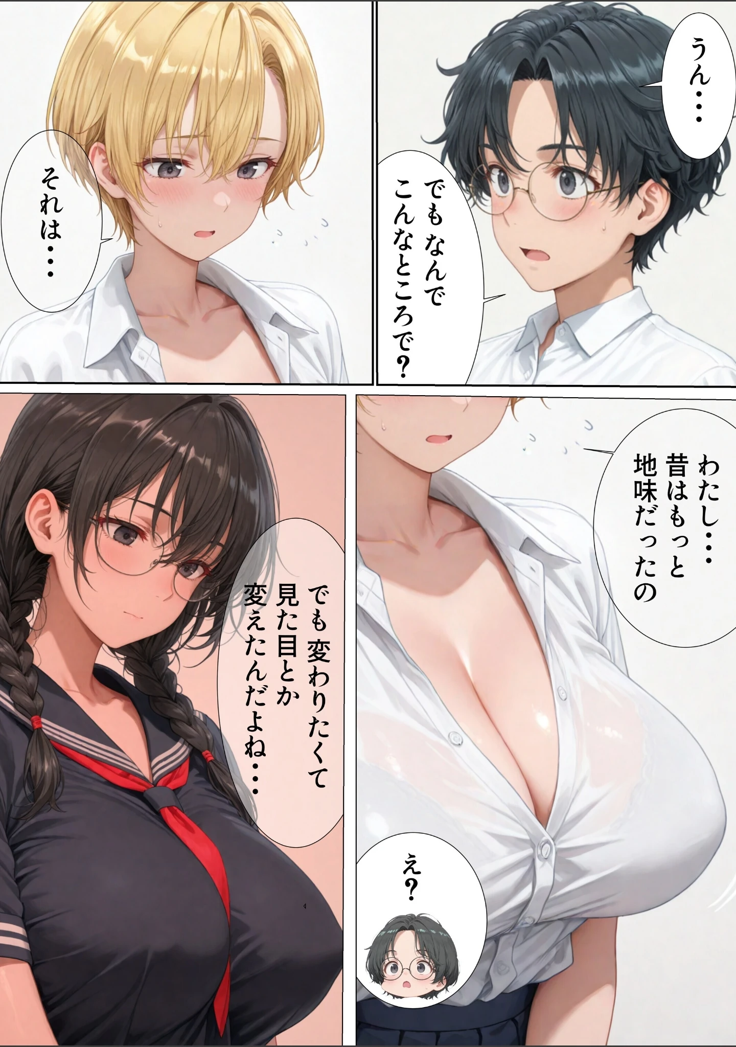 「エロ同人大好きな女子校生ギャルがクラスメイトと初濃厚SEX【白抜き修正版】」（JKあんまん） 試し読み 6ページ目