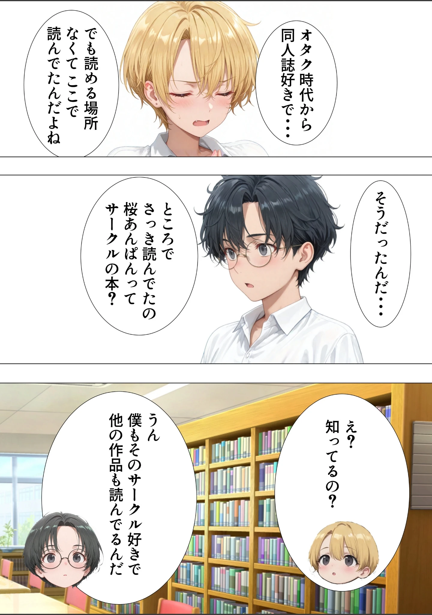 「エロ同人大好きな女子校生ギャルがクラスメイトと初濃厚SEX【白抜き修正版】」（JKあんまん） 試し読み 7ページ目