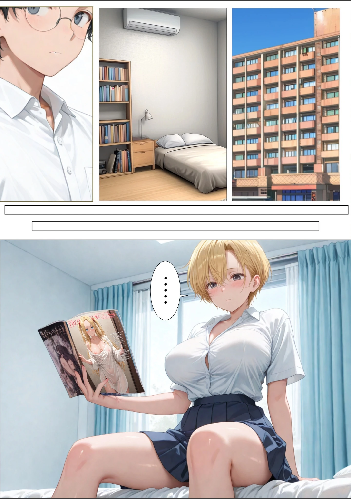 「エロ同人大好きな女子校生ギャルがクラスメイトと初濃厚SEX【白抜き修正版】」（JKあんまん） 試し読み 9ページ目