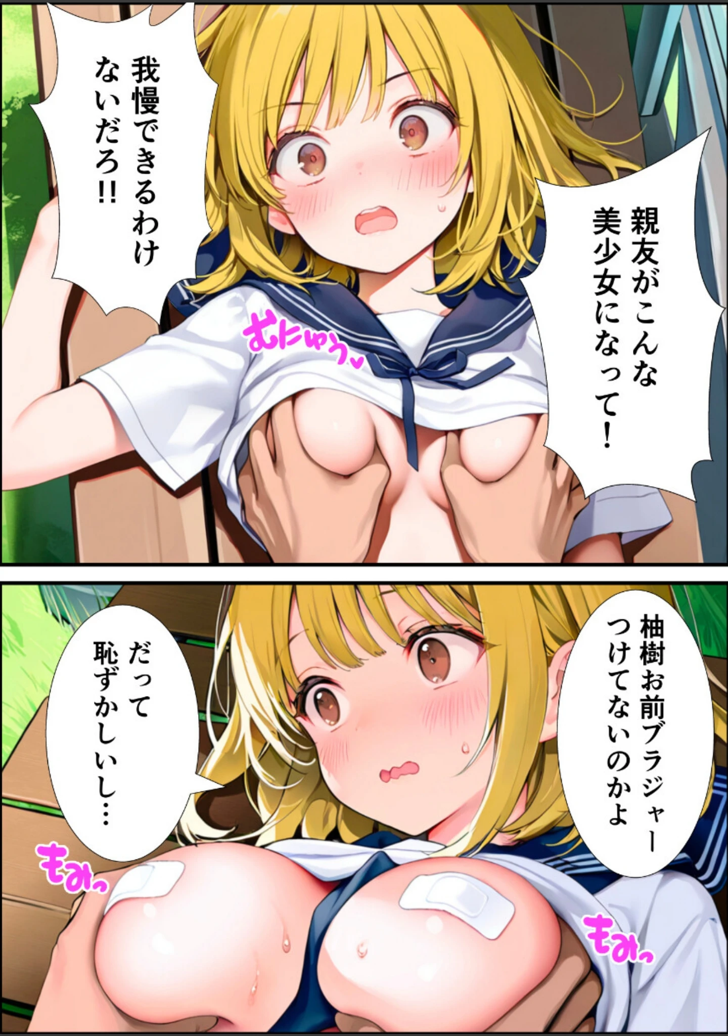 「女体化した親友が俺の彼女になるまでの話【白抜き修正版】」（悪魔ほろほろ） 試し読み 14ページ目